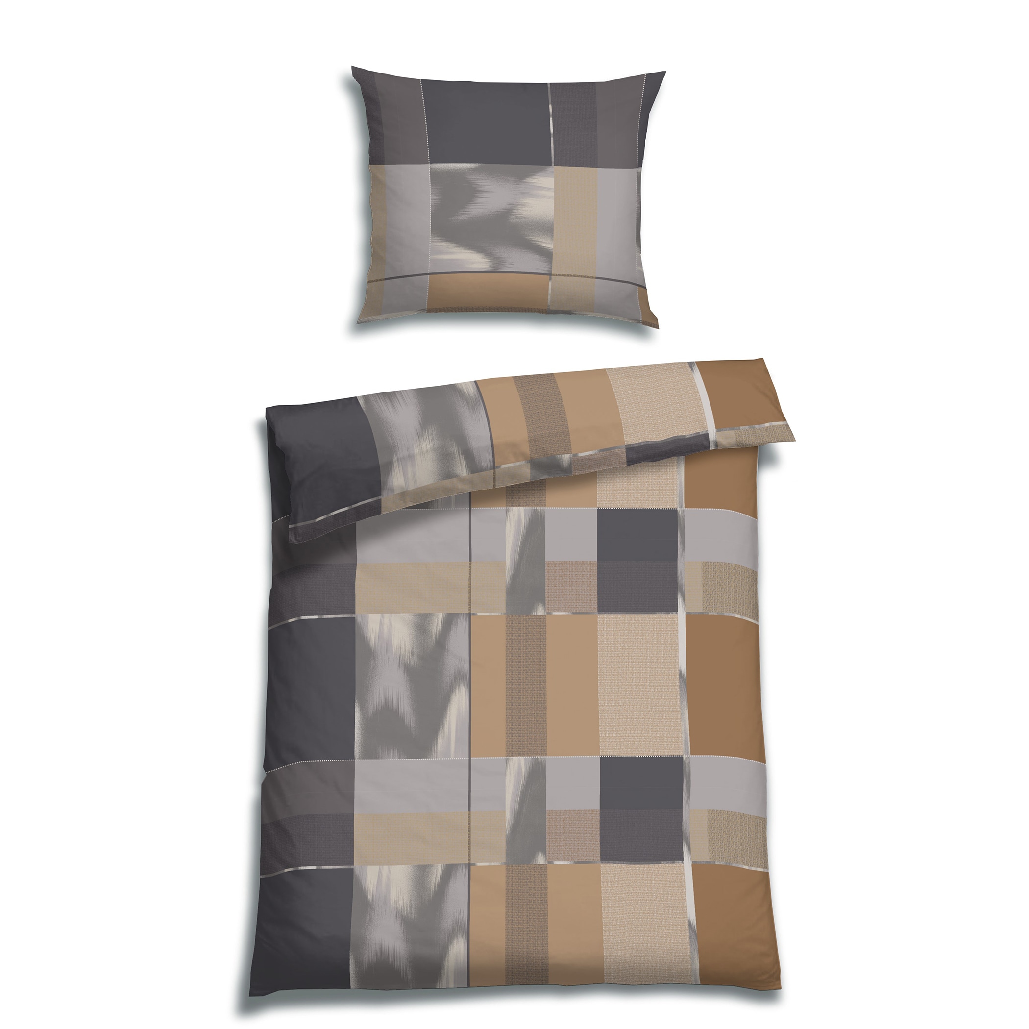Florella Bettwäsche »Elian beige Soft-Touch Satin,  50% Baumwolle, 50% Viskose« 2 Stk.
