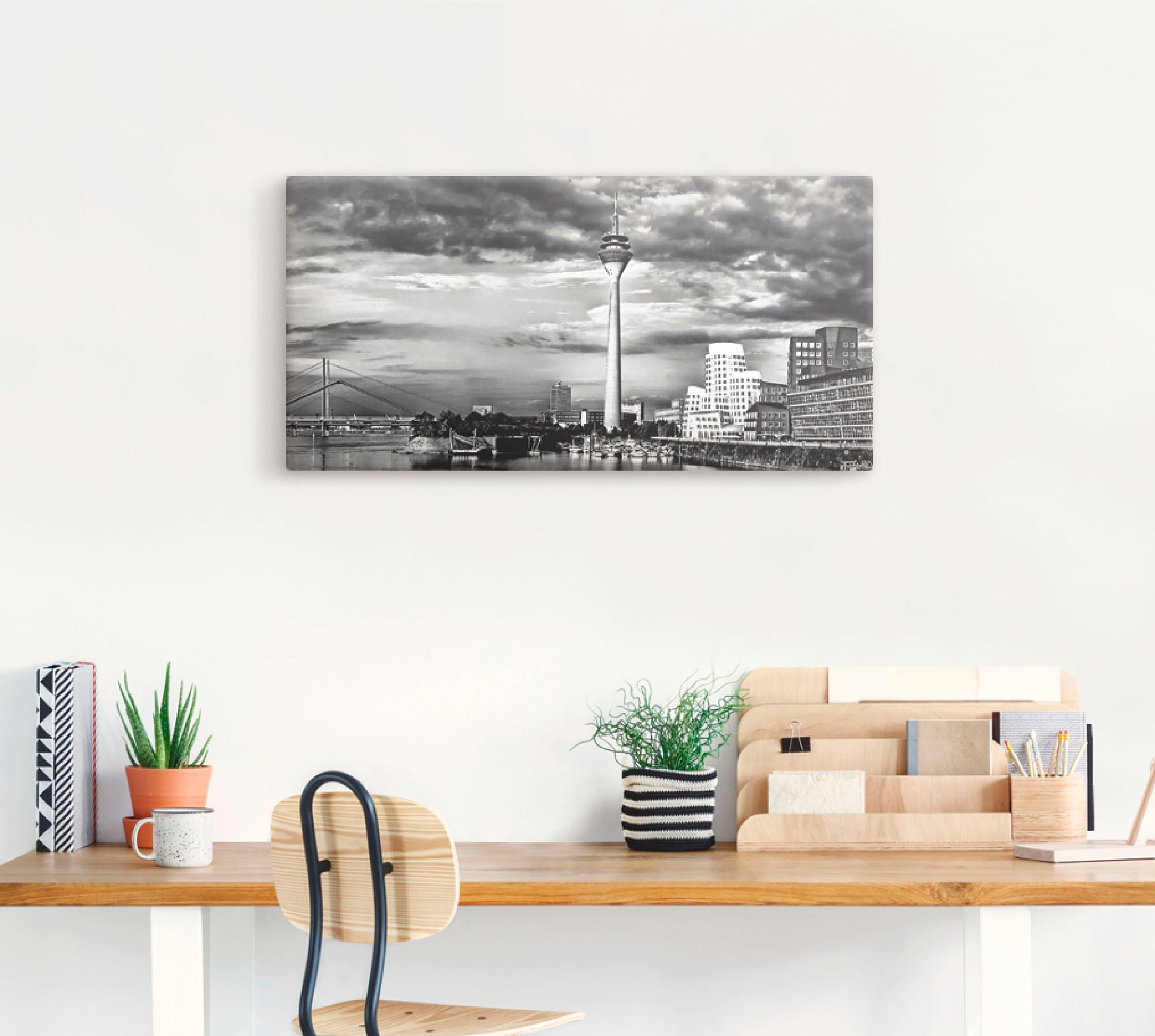 Artland Wandbild »Düsseldorf Collage Skyline 10«, Deutschland, (1 St.), als Leinwandbild, Wandaufkleber in verschied. Größen
