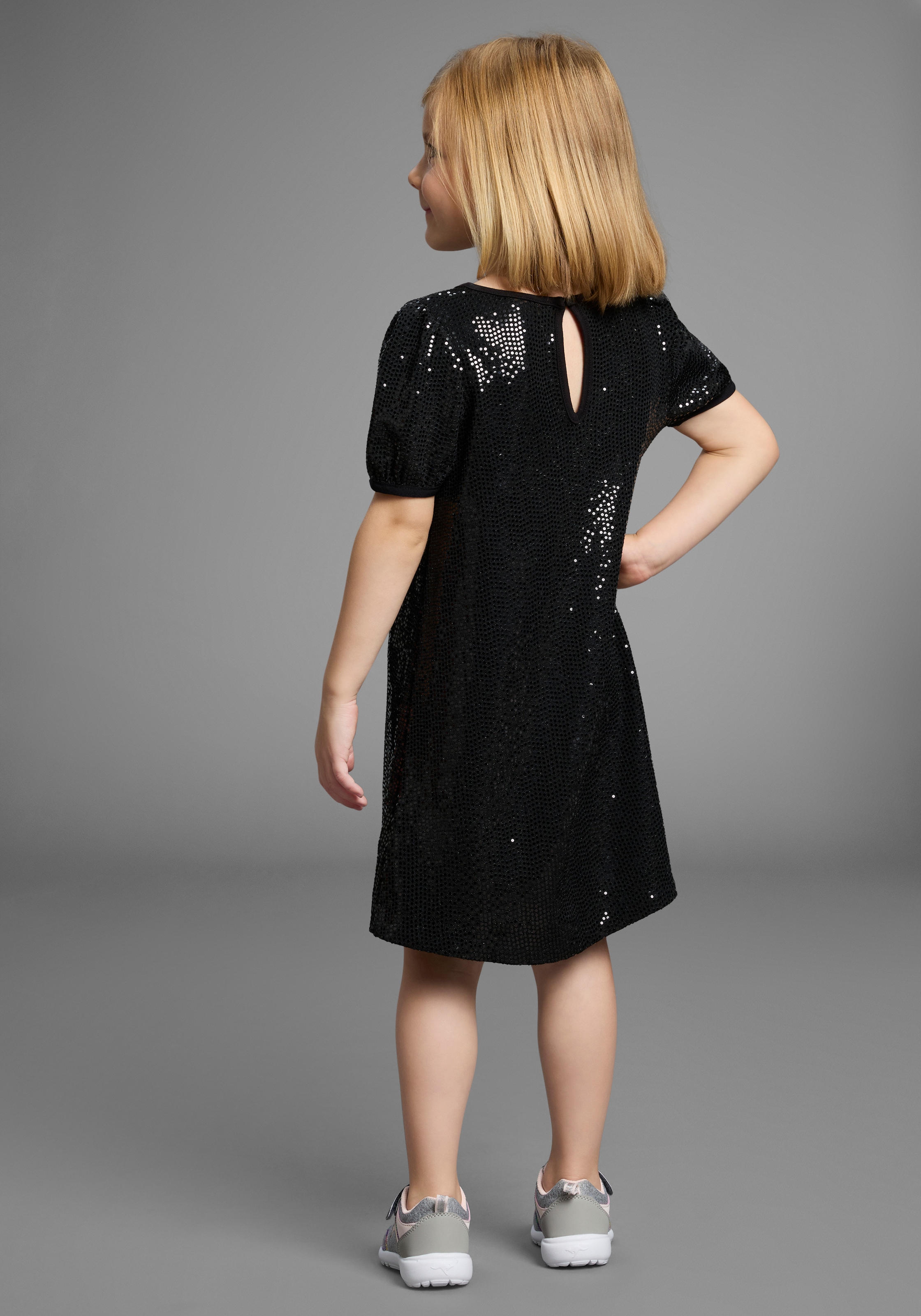 KIDSWORLD Jerseykleid »Shirtkleid in Pailletten-Allover-Design« Shirtkleid in Pailletten-Optik