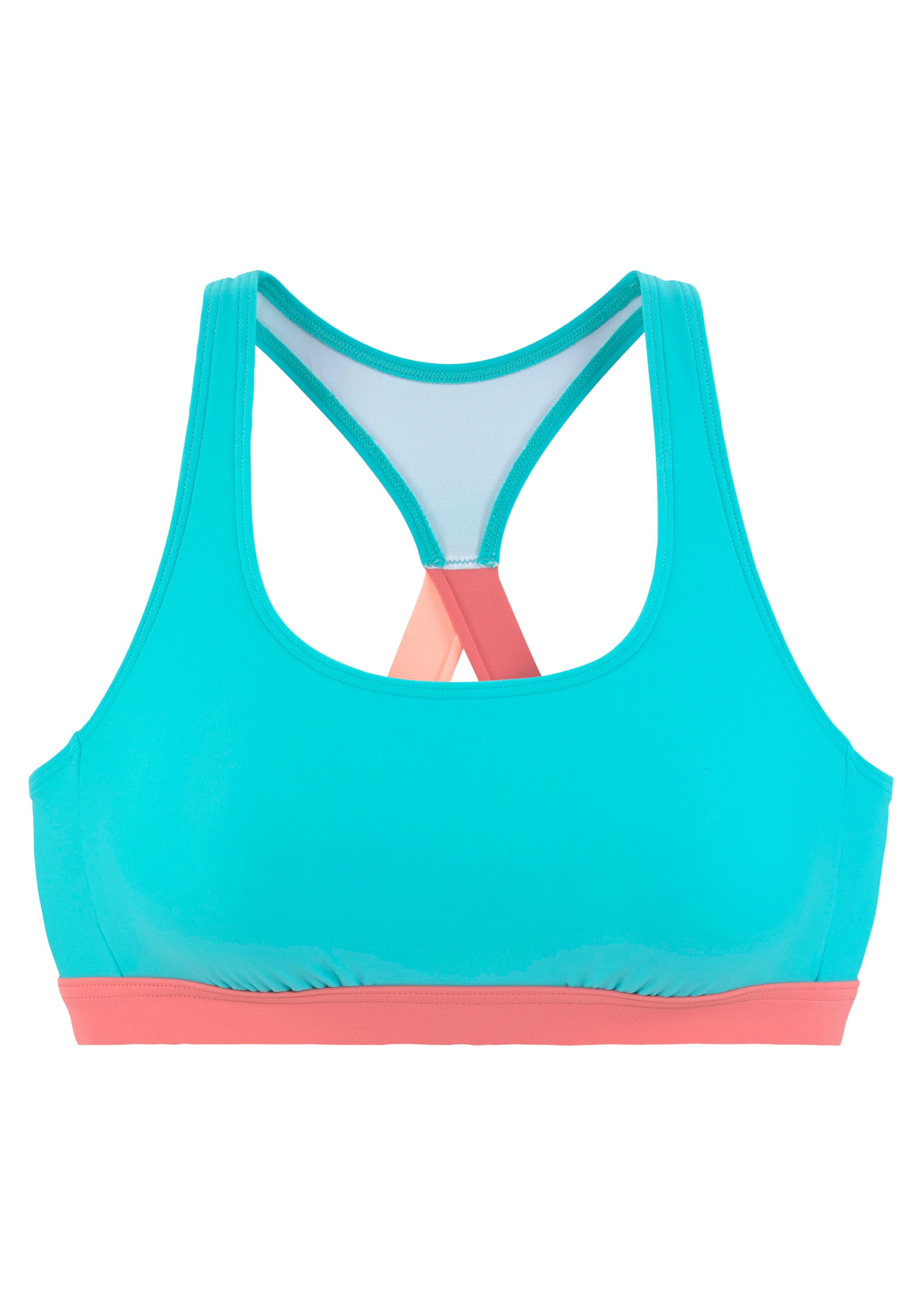 LASCANA ACTIVE Bustier-Bikini-Top »Janni«, Details mit kontrastfarbenen bei