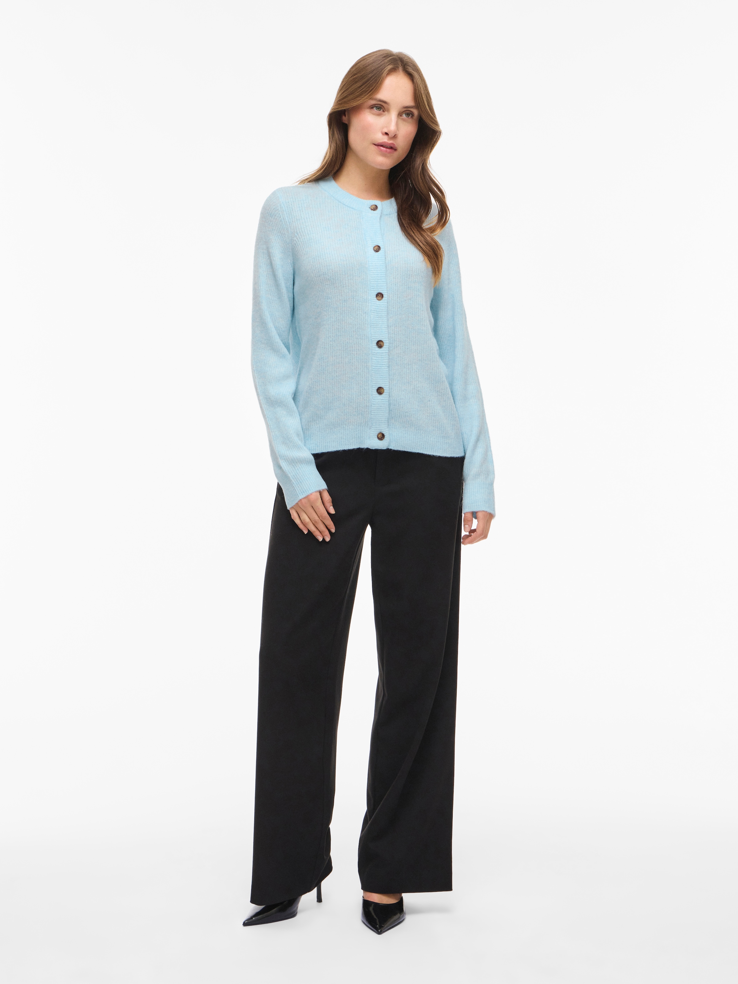 Vila Strickjacke »VIVIOLI O-NECK RIB KNIT CARDIGAN-NOOS«