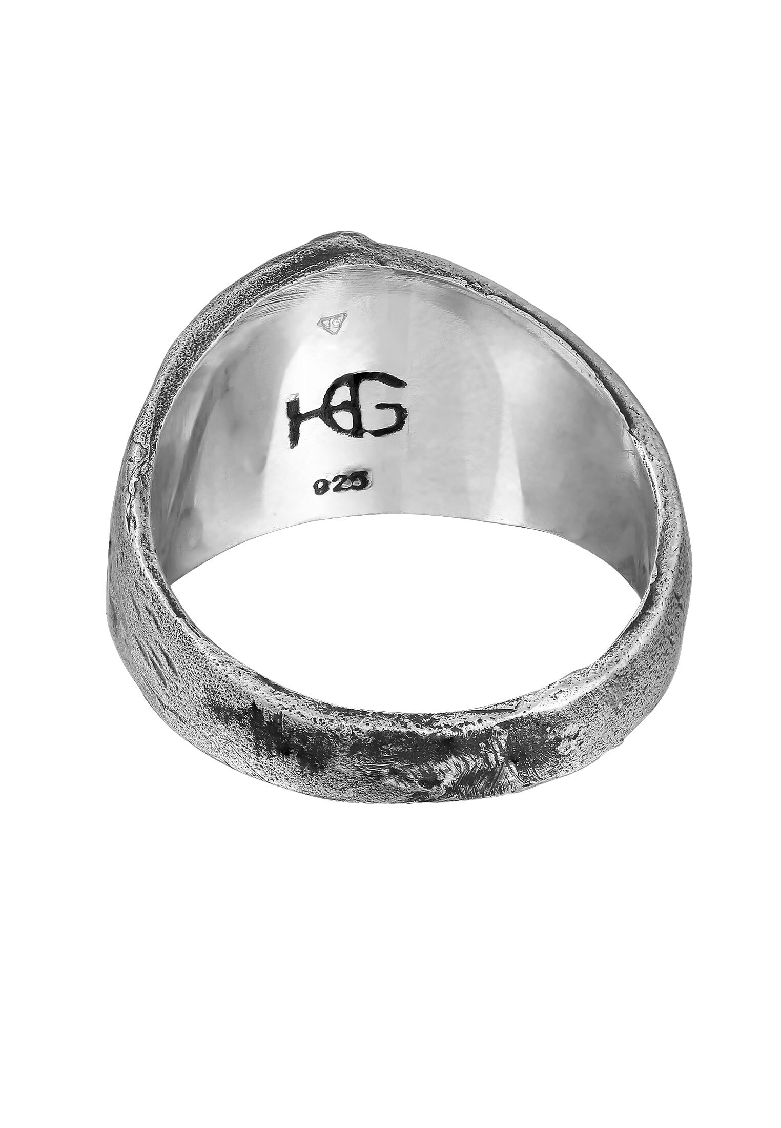 HAZE & GLORY Siegelring »Ring Siegelring Dreieck Messing Mix - Triangle 925 Silber«