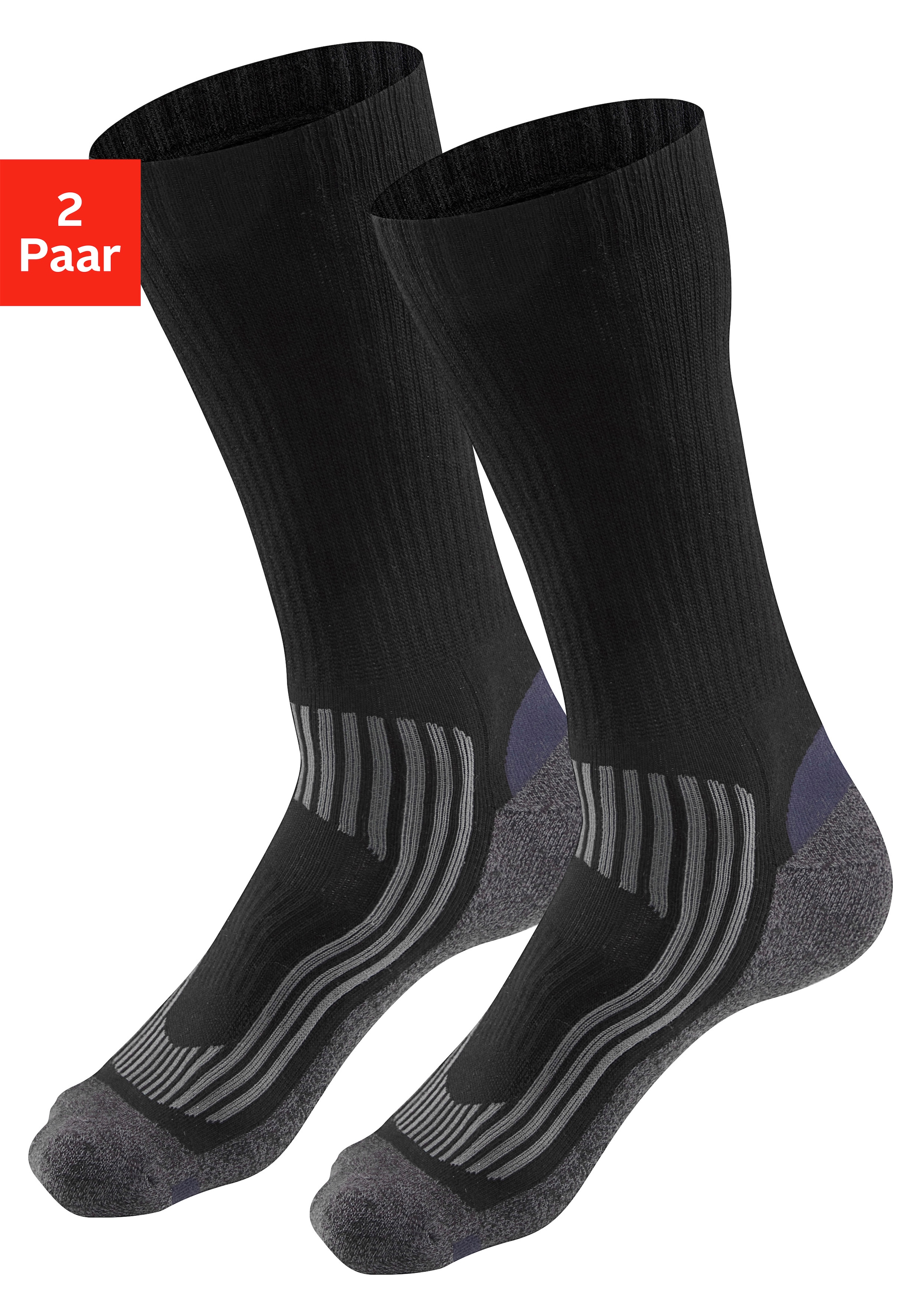 H.I.S Wandersocken, (Packung, 2 Paar), weich gepolstert