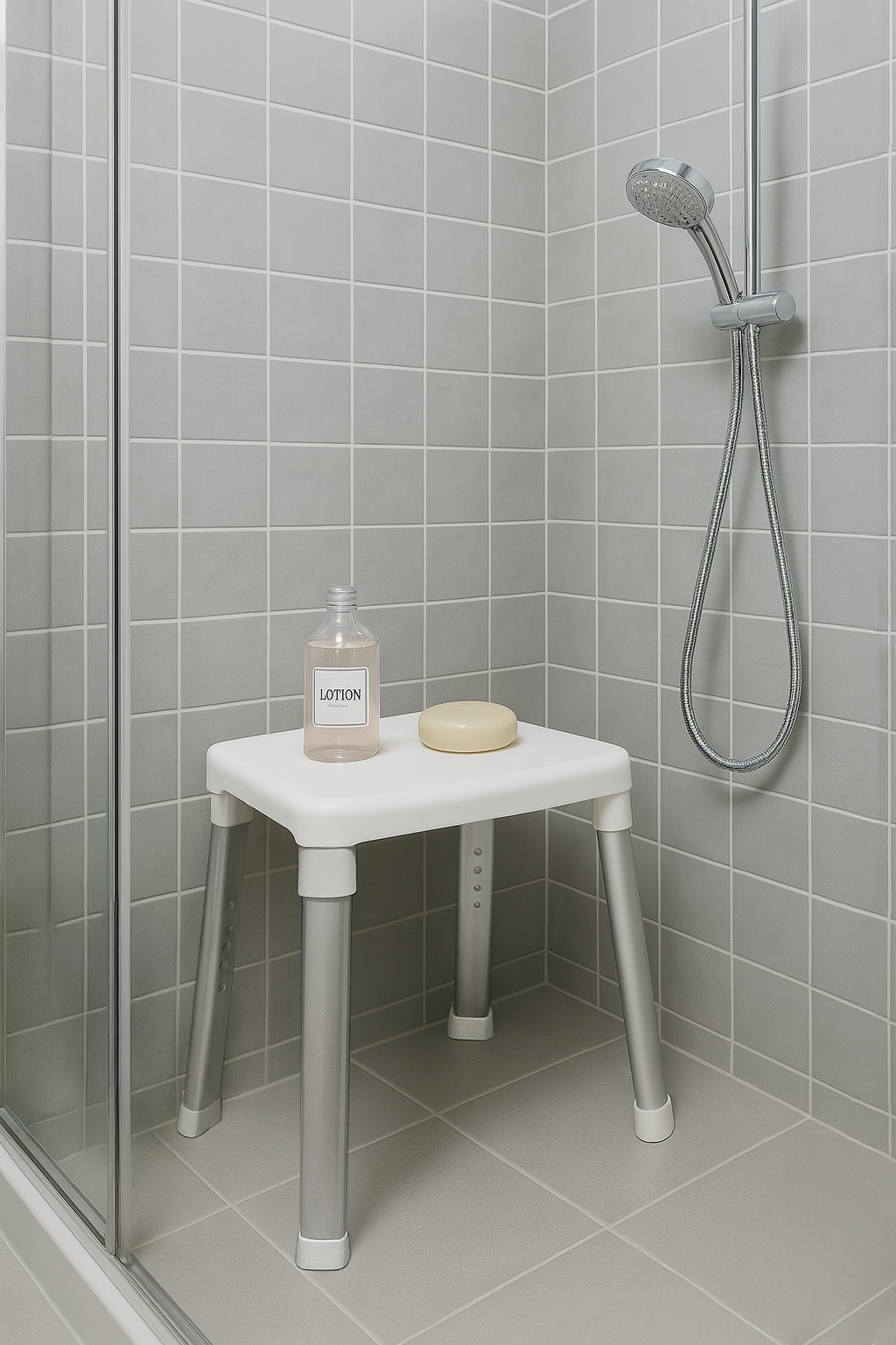 Bischof Dusch- und Badhocker "Splash" belastbar bis 150 kg rutschfester Stand, TÜV/GS geprüft