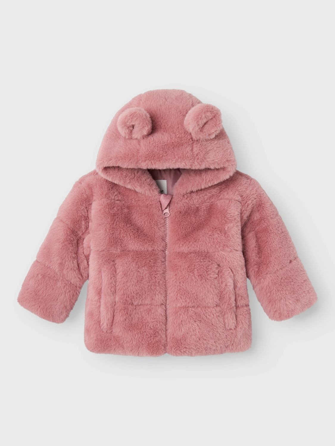 Name It Kapuzenplüschjacke »NBFMILA FAUX FUR JACKET HOOD PB«, mit Kapuze