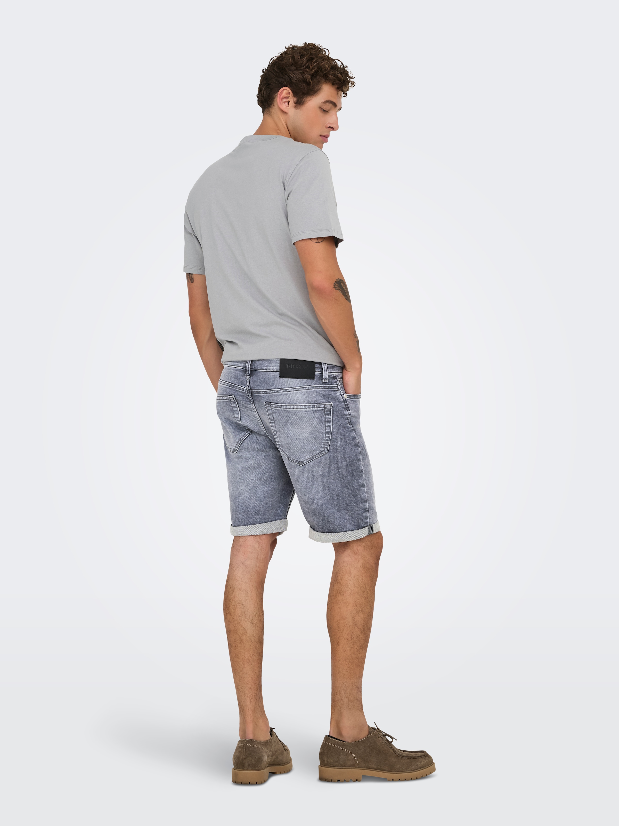 ONLY & SONS Jeansshorts »ONSPLY JOG MGD 0880 ANA DNM SHORTS NOOS« Baumwollmischung, regular fit