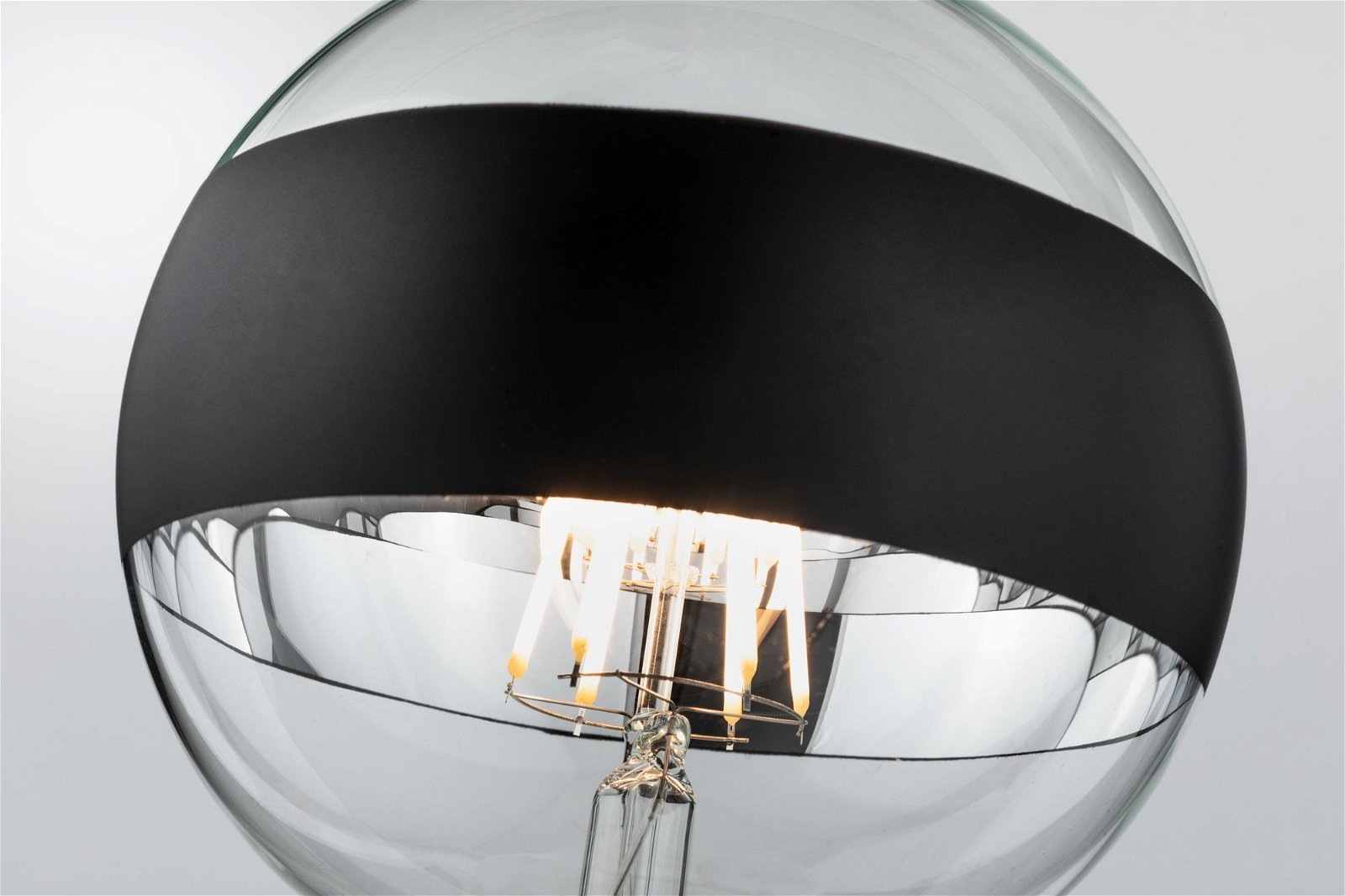 Paulmann LED-Leuchtmittel »G125 Ringspiegel 640lm 2700K 6,5W 230V schwarz matt«, 1 St., Warmweiß