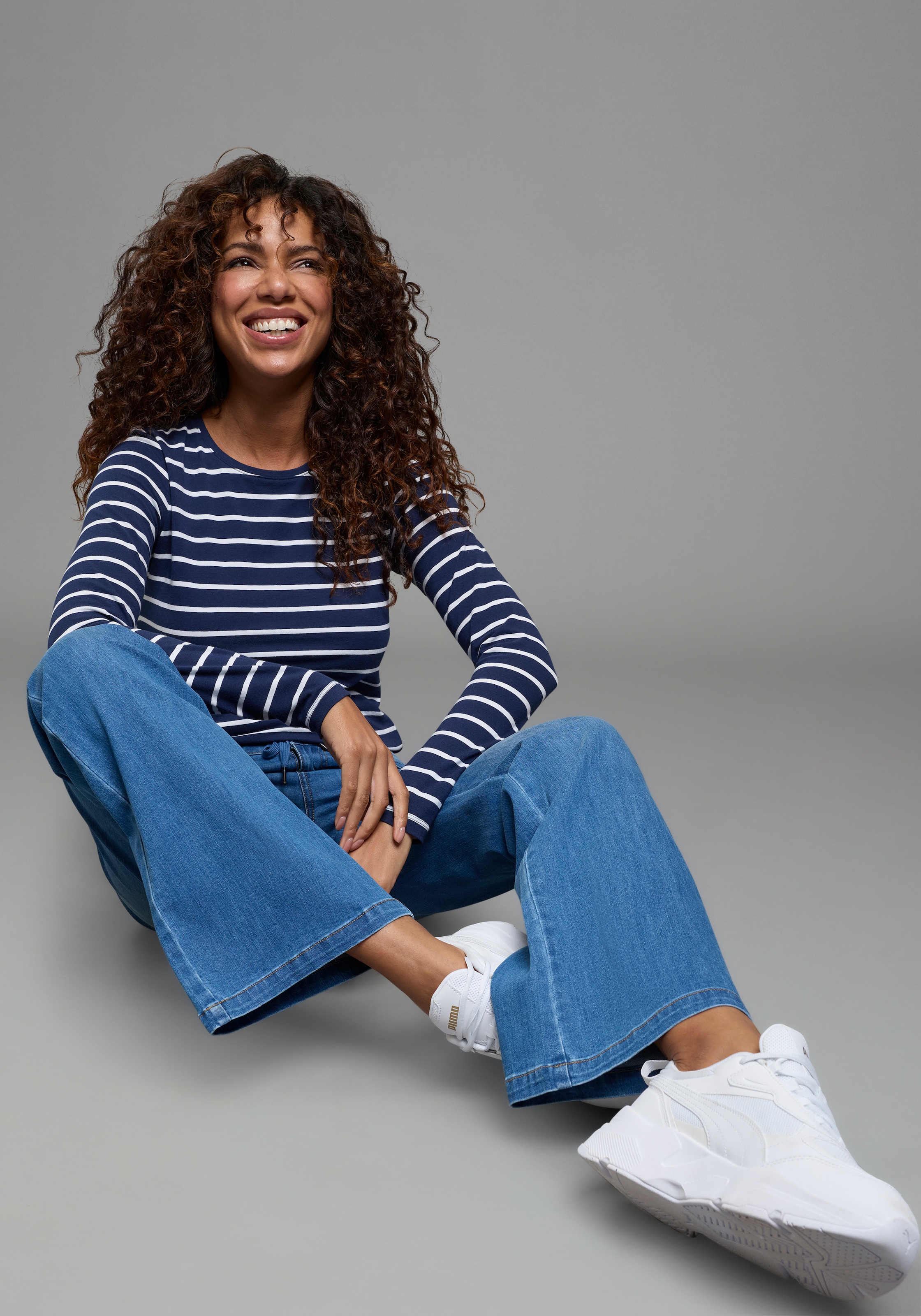 KangaROOS Weite Jeans weiter Bein, normale Passform, reguläre Leibhöhe