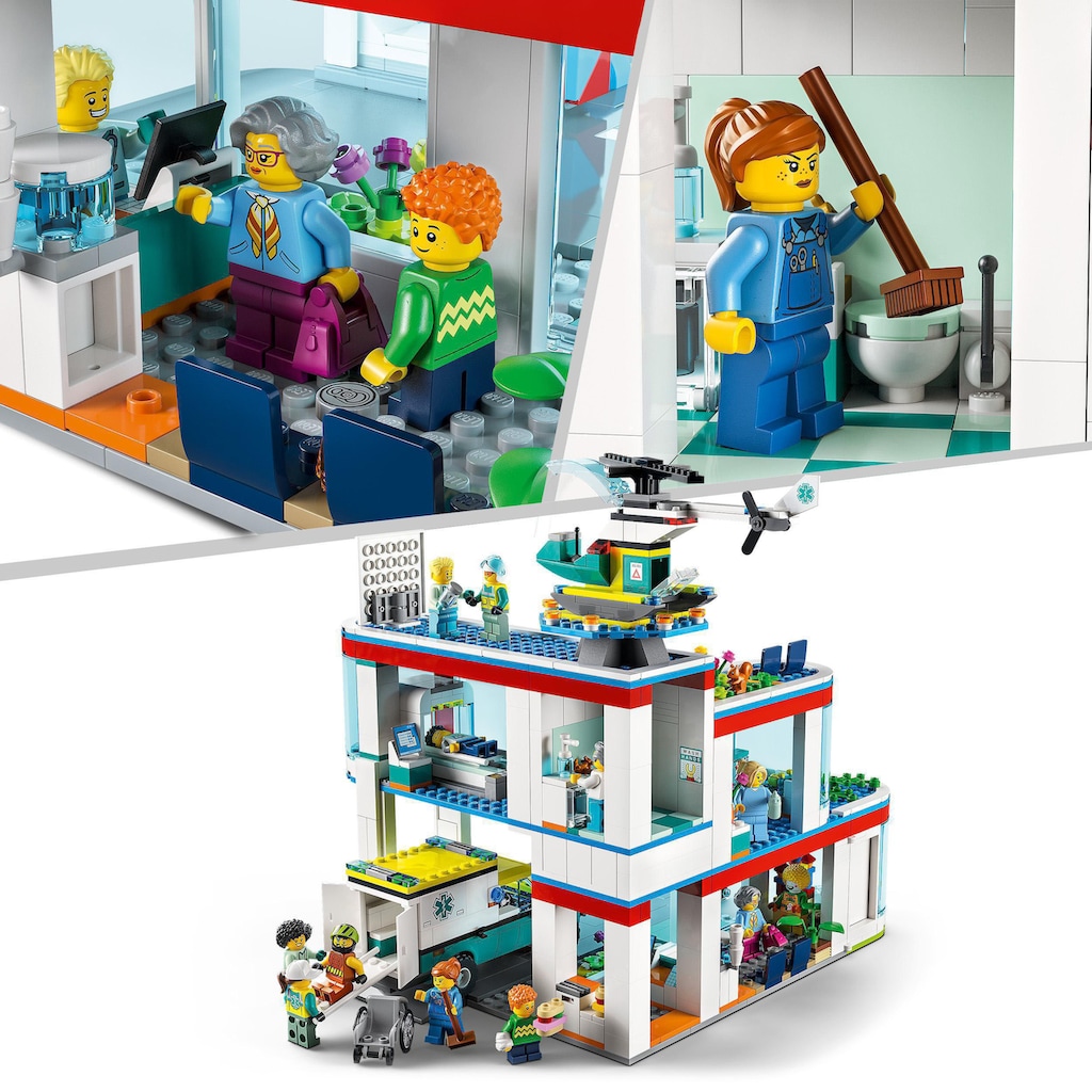 LEGO® Konstruktionsspielsteine »Krankenhaus (60330), LEGO® City«, (816 St.)