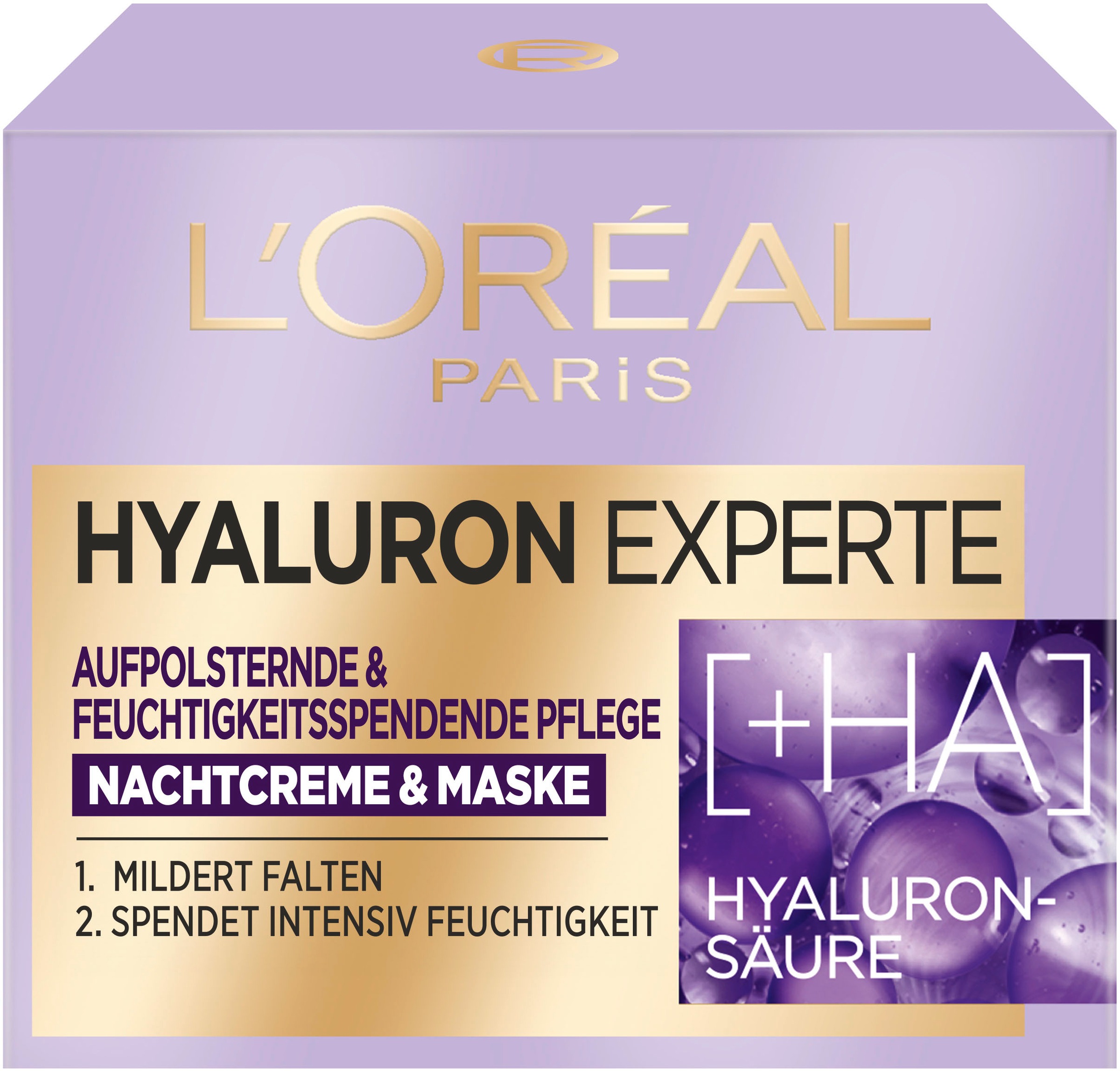 L'ORÉAL PARIS Nachtcreme »Hyaluron Experte Nachtcreme & Maske«, mit reichhaltiger Formel