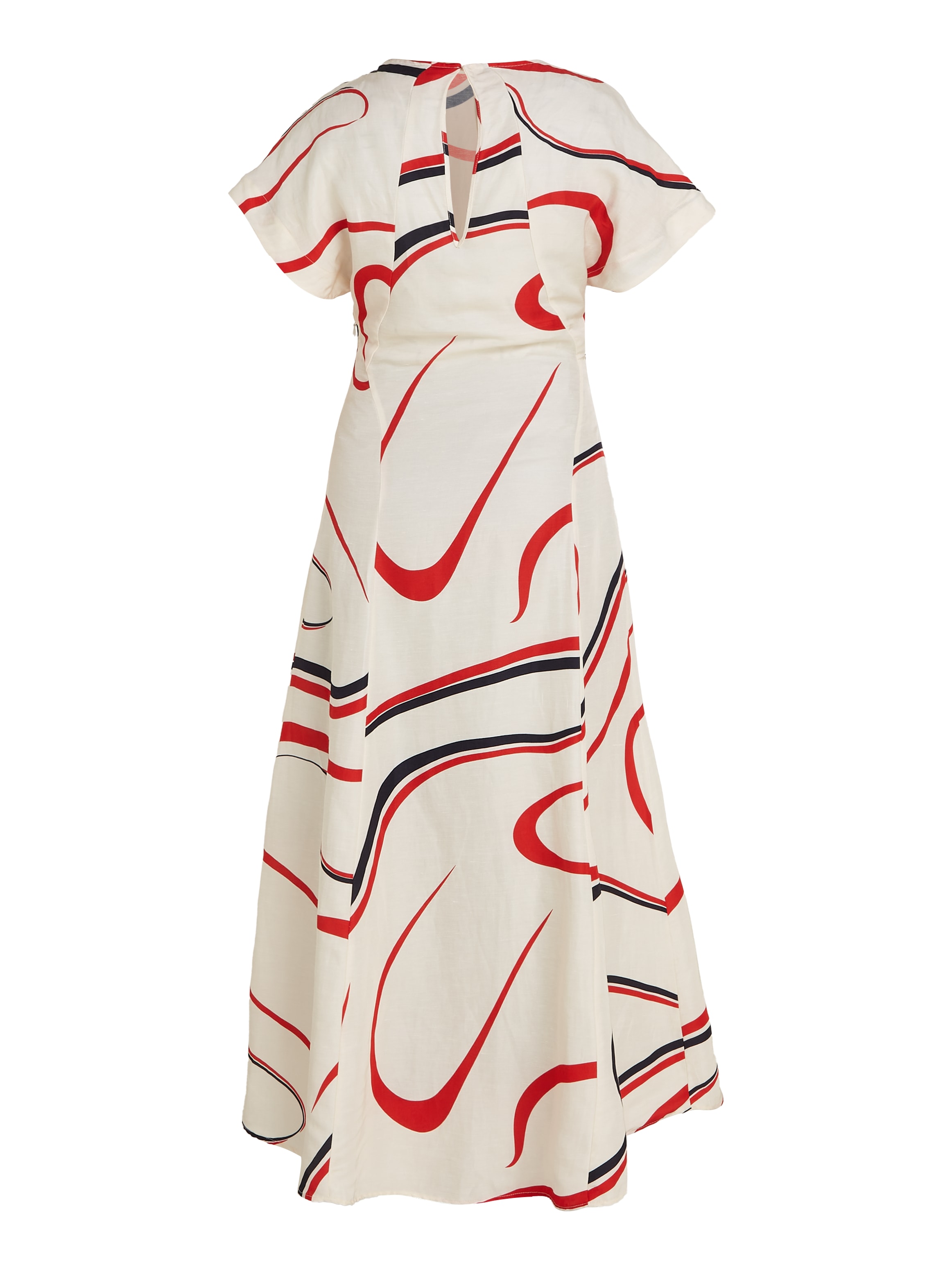 Tommy Hilfiger Midikleid »RIBBON F&F SS MIDI DRESS«, mit Allover-Muster