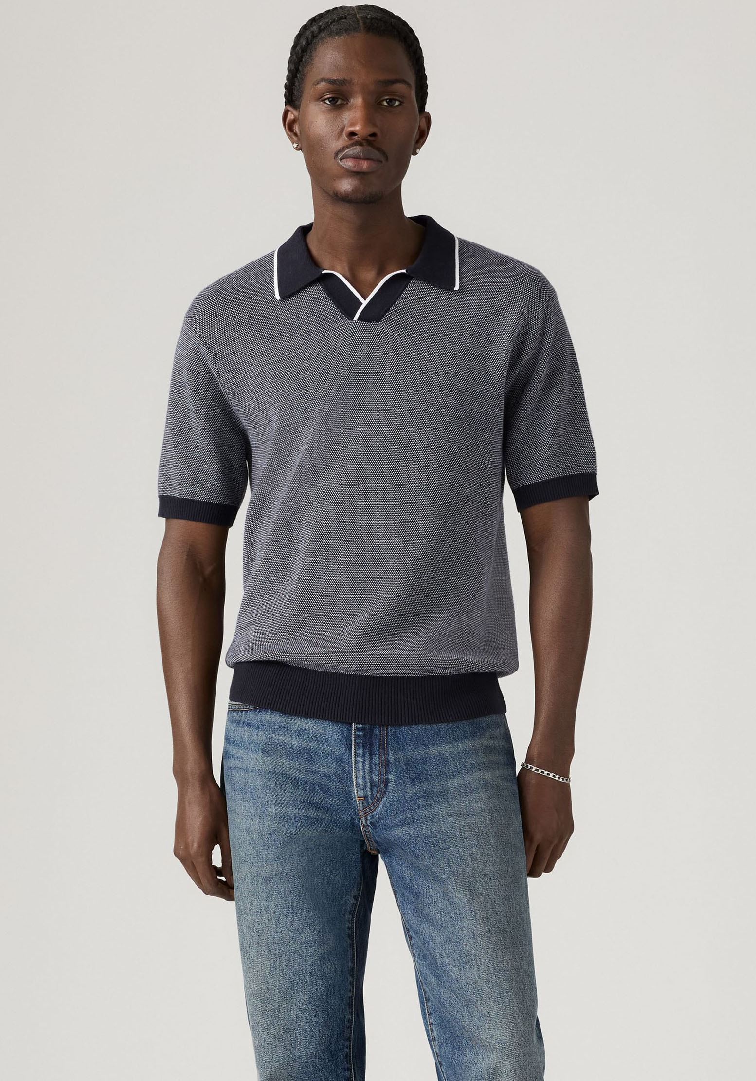 Levi's® Poloshirt »LV POLO SKIPPER KNIT MULTI-COLOR«, Kragen ohne Verschluss