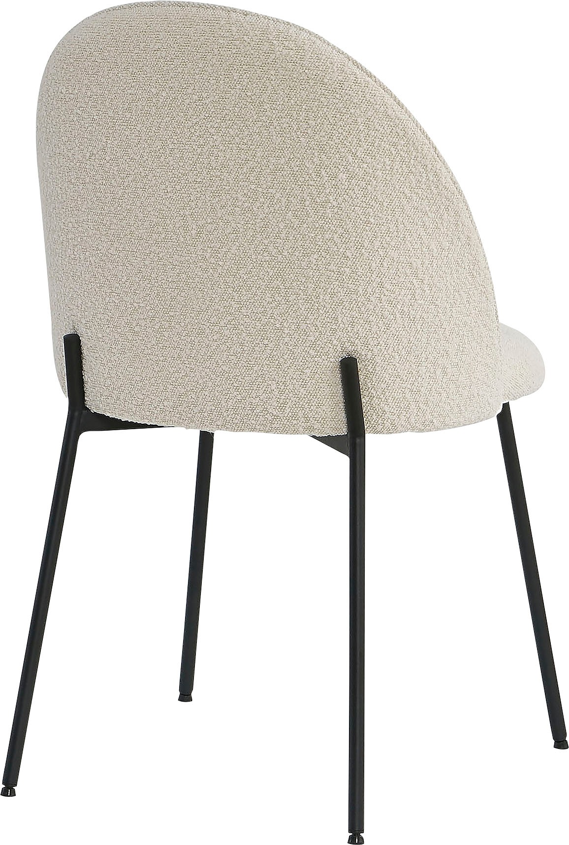 TOM TAILOR HOME Polsterstuhl, (Set), 2 St., Bouclé, mit abgerundeter Rückenlehne