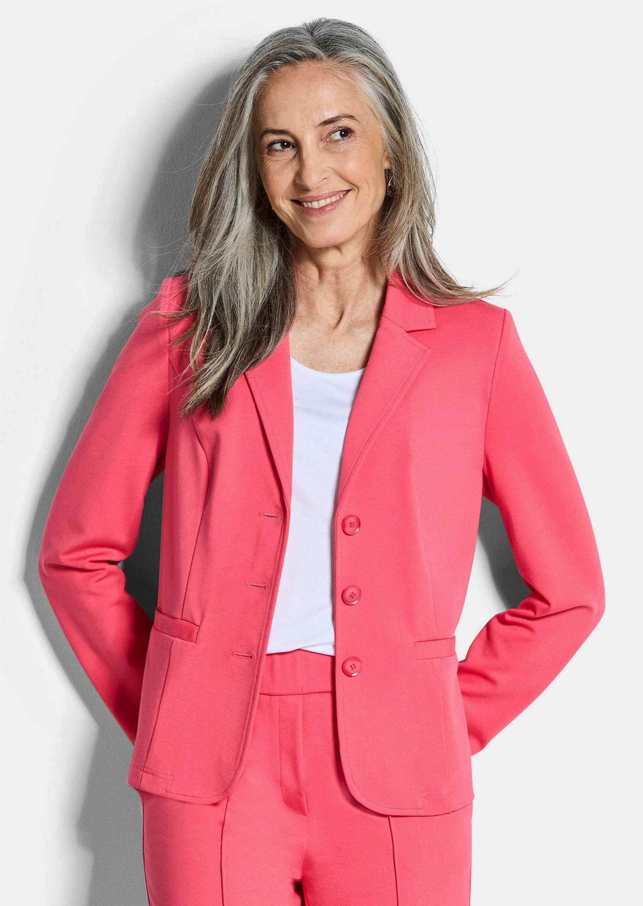GOLDNER Jackenblazer »Viskoseblazer mit Reverskragen« stretchbequeme Jerseyqualität