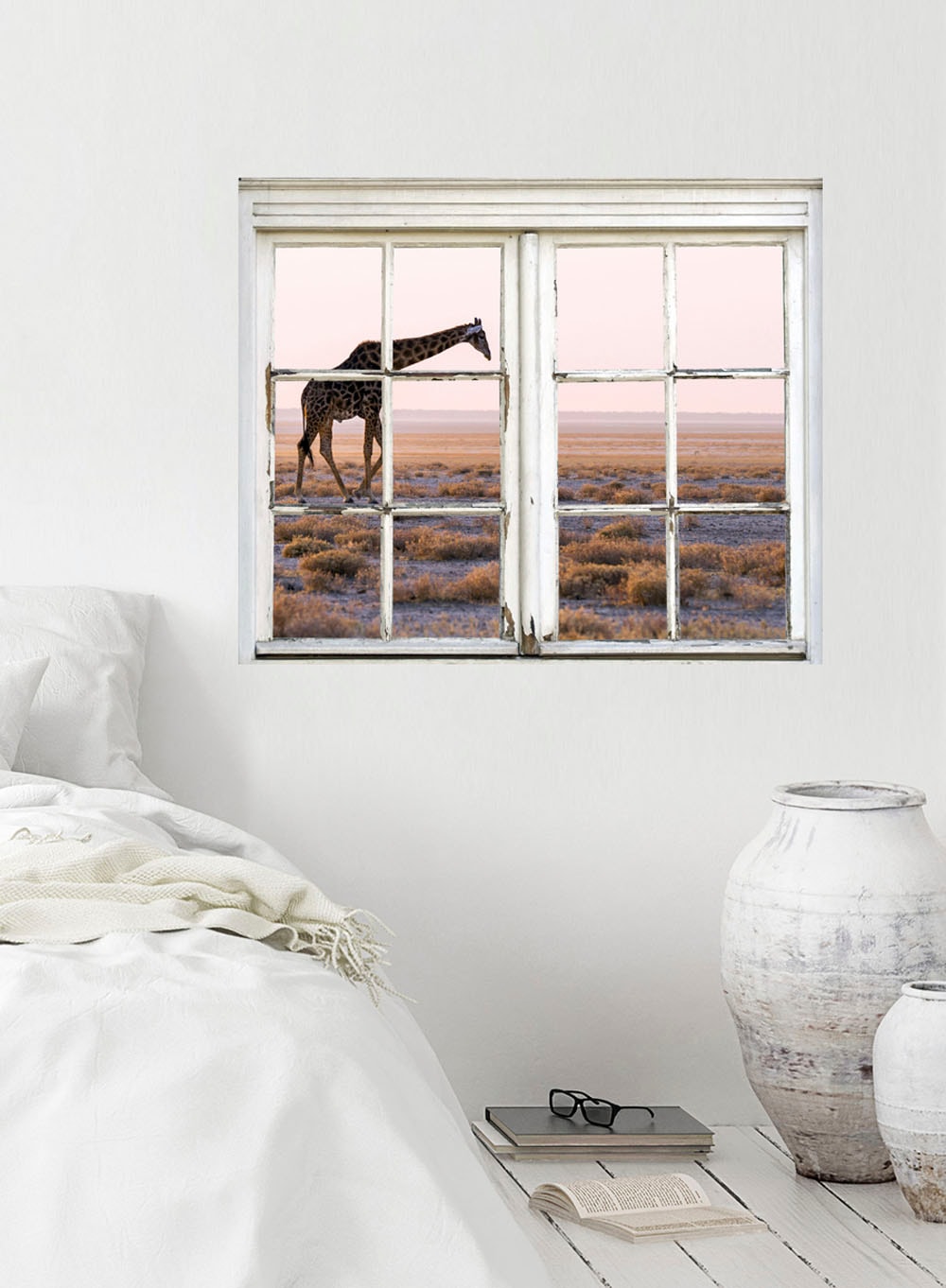 queence Wandsticker »Giraffe« Wandsticker, Wandbild, selbstklebend, 3D, Fenster