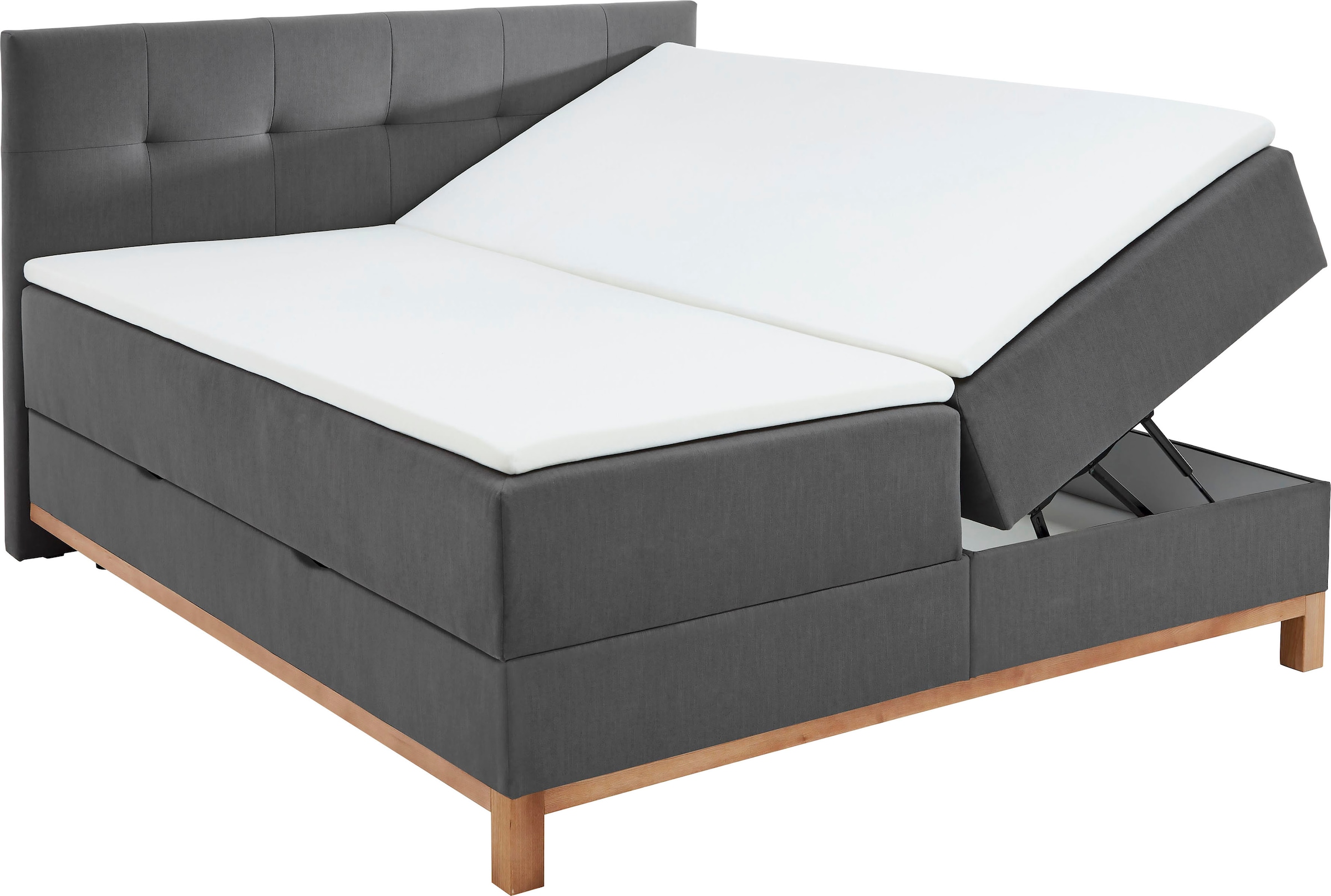 meise.möbel Boxspringbett »Catania«, mit Bettkasten und Topper