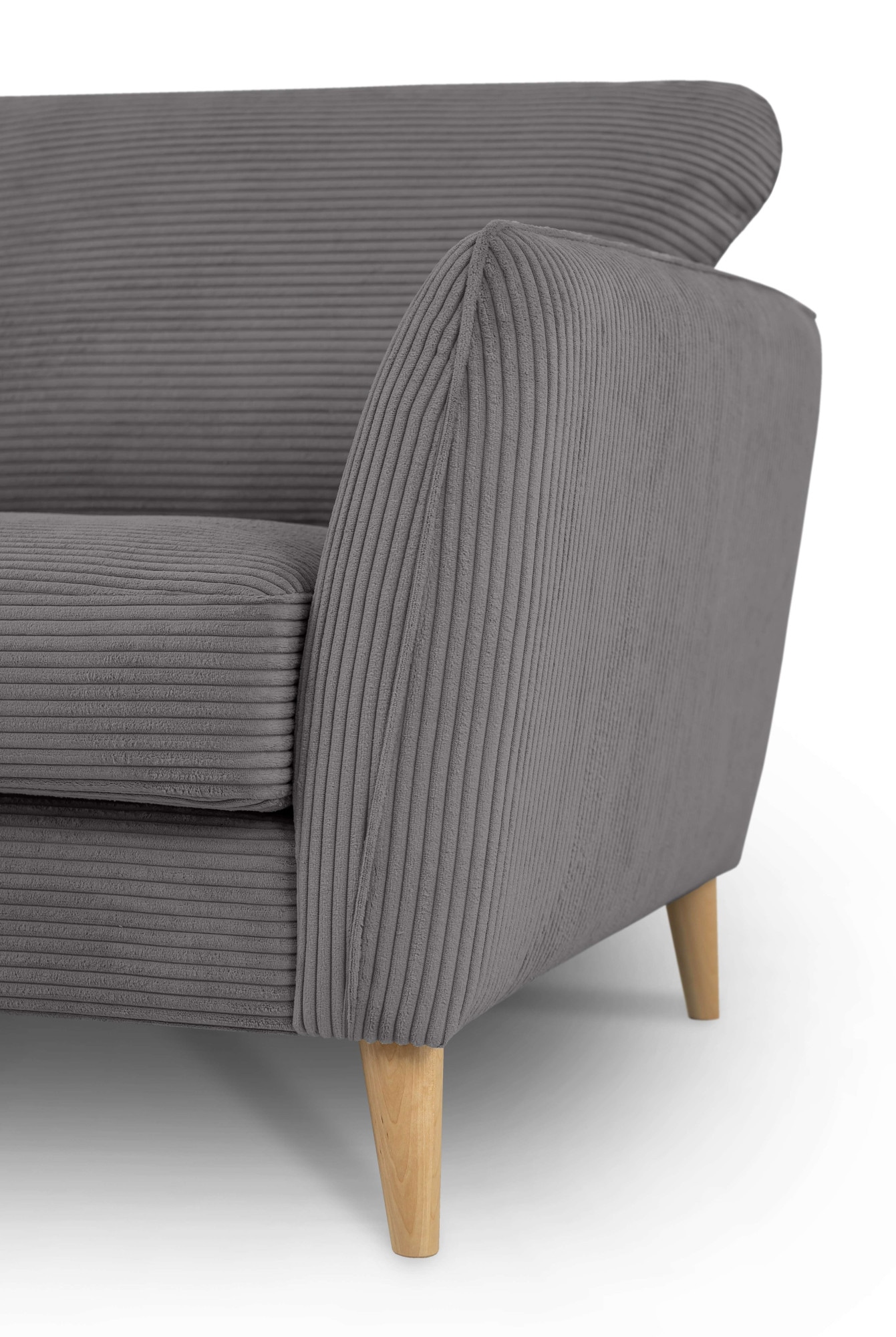 Home affaire Ecksofa »MARSEILLE (242/152cm),L-Form, Rec. rechts/links«, Massivholzbeine aus Eiche, in verschieden Bezügen und Farbvarianten