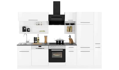 HELD MÖBEL Küchenzeile »Tulsa«, mit E-Geräten, Breite 300 cm, schwarze Metallgriffe,... kaufen