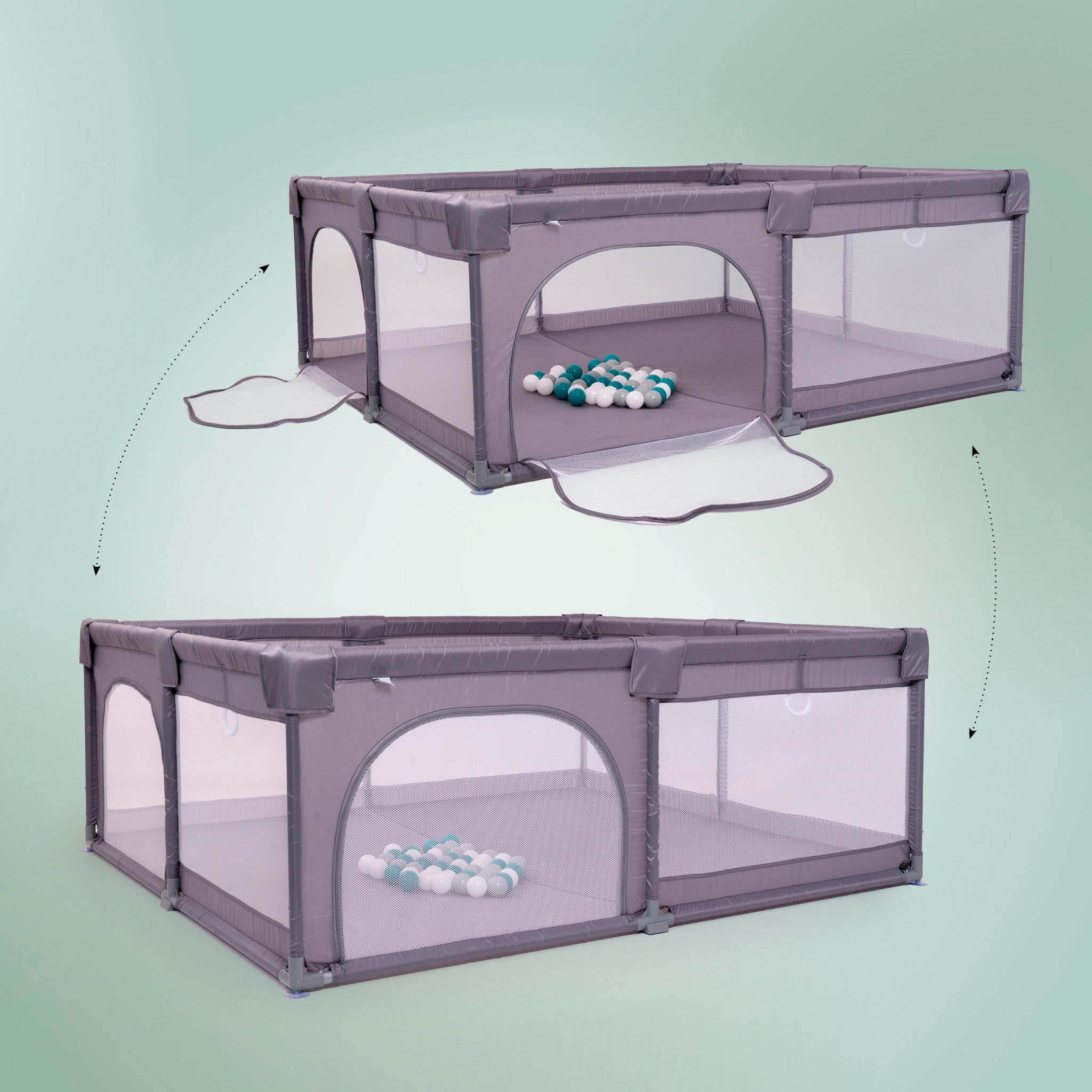 BabyGo Laufgitter »Playpark«, inklusive 48 Spielbälle