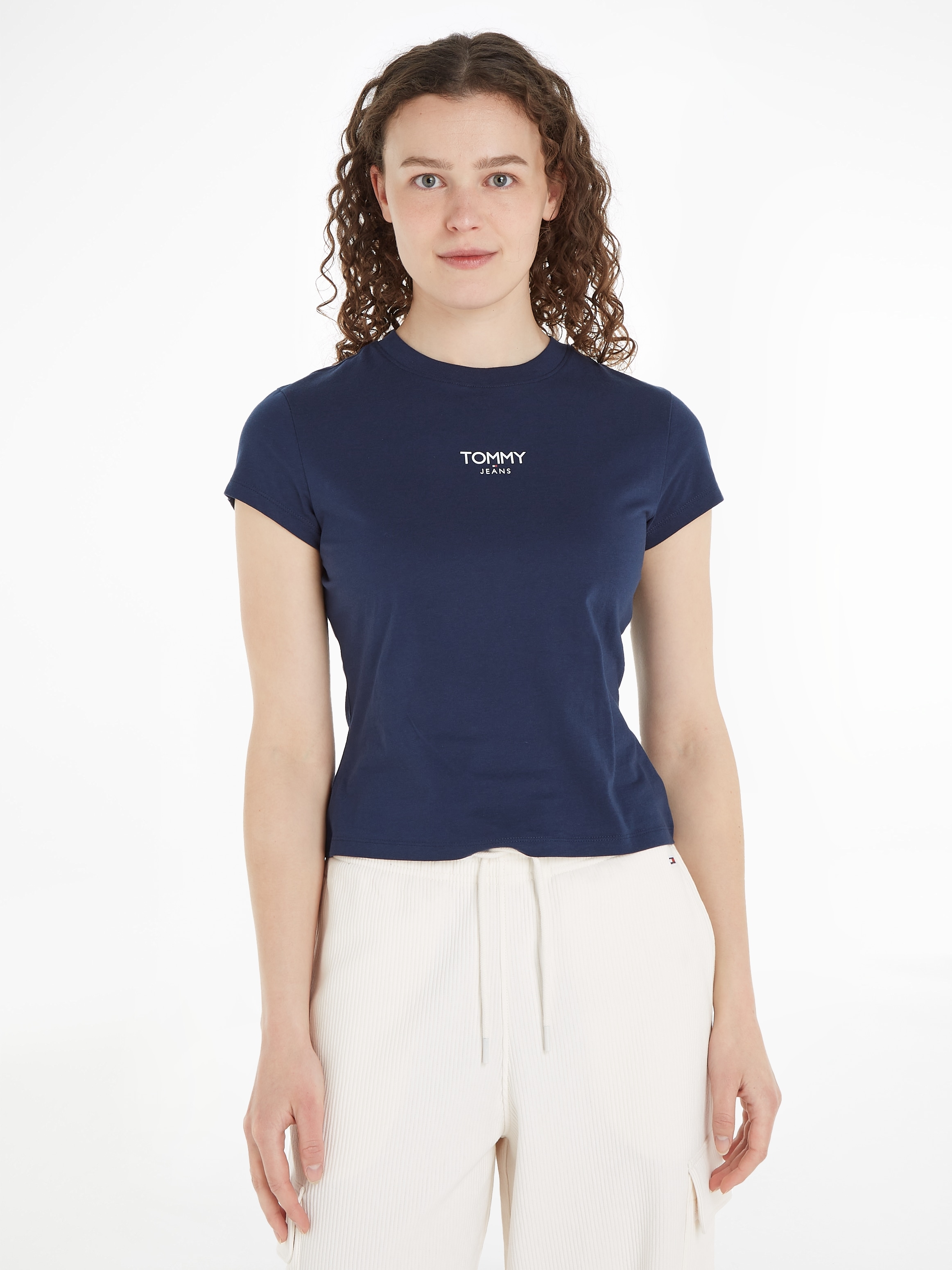Tommy Jeans T-Shirt »TJW BBY ESSENTIAL Jeans ♕ bei mit LOGO 1 Logo Tommy SS«