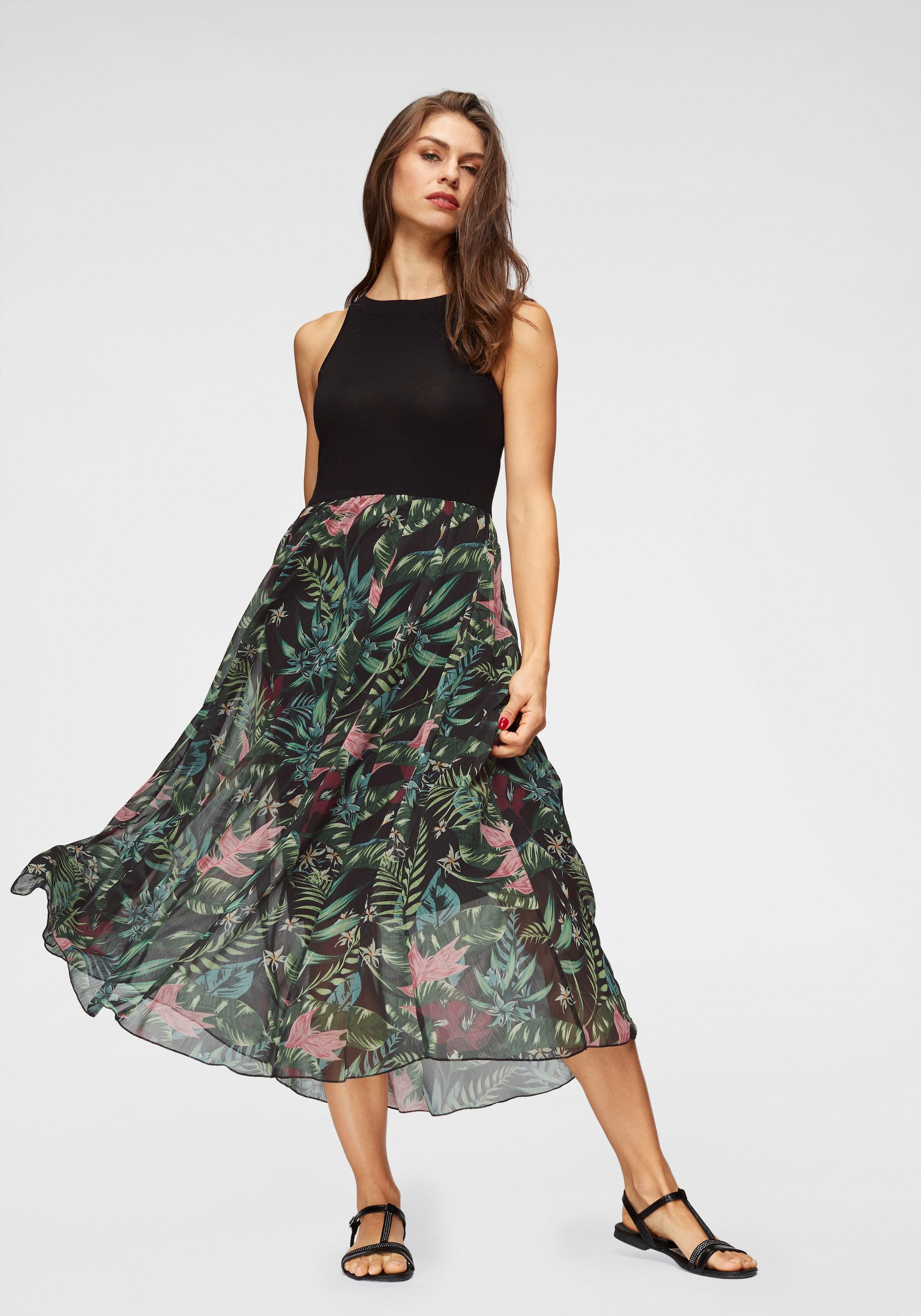 Aniston SELECTED Sommerkleid, mit buntem Rockteil