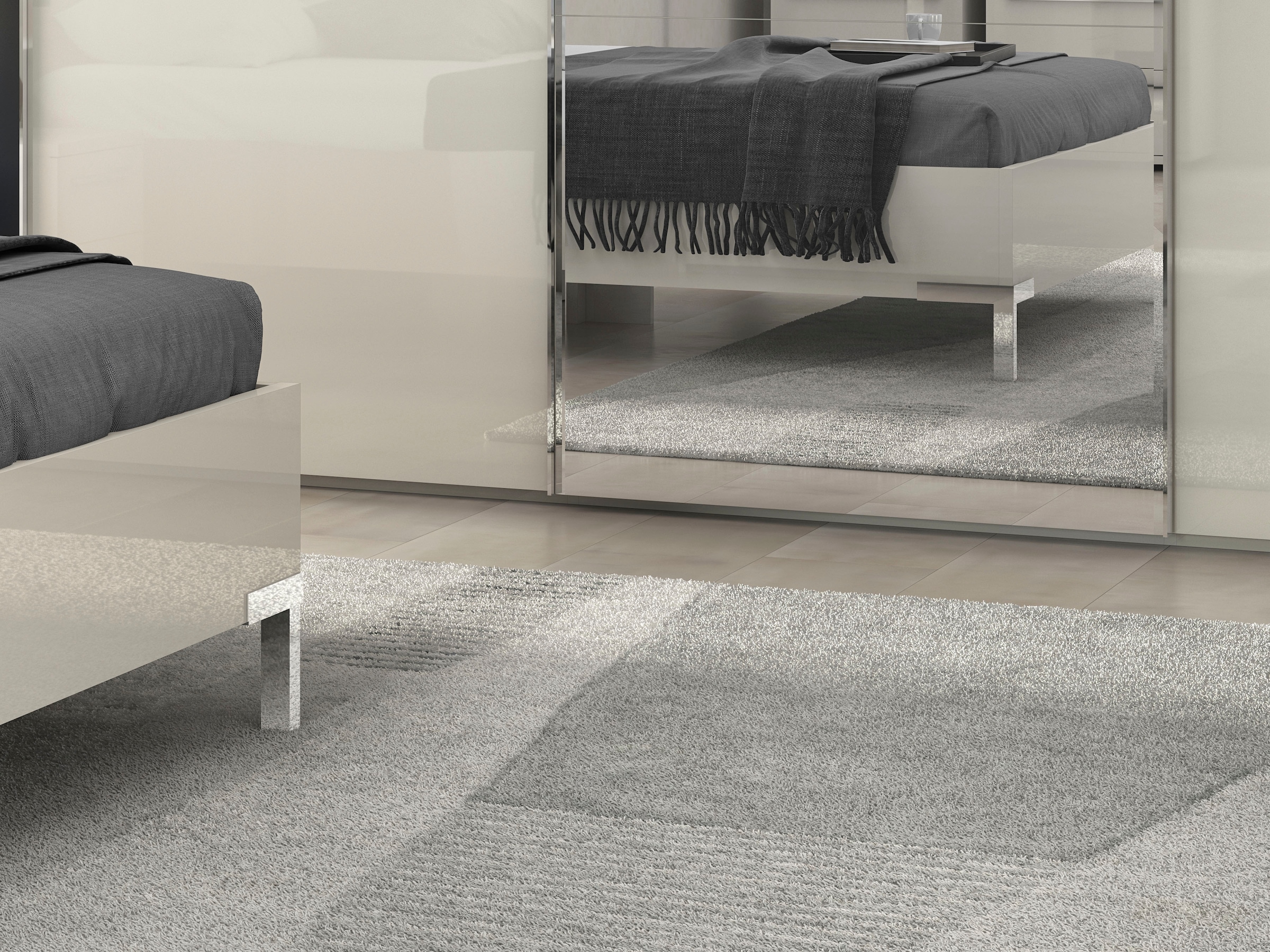 Places of Style Schwebetürenschrank »Piano, mit Einlegeböden und Kleiderstangen, Türen soft-close-Funktion«, (in 3 Breiten, 224cm hoch), mit Spiegeltür, FSC-zertifizierter Holzwerkstoff