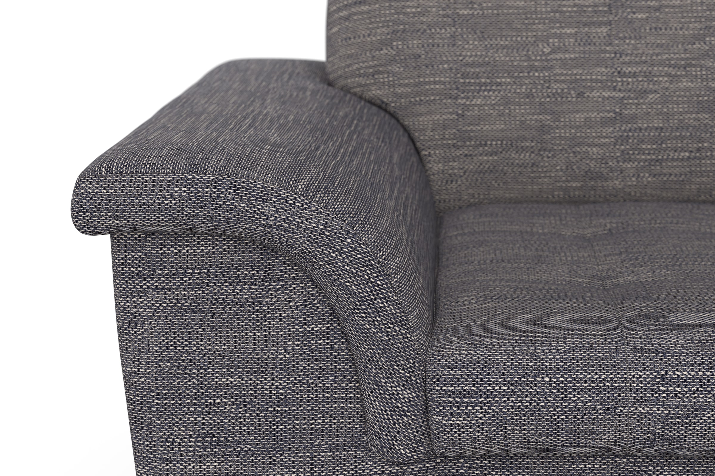 DOMO collection Sessel »FRANZI zeitlos & elegant, moderne Sitzheftung« wahlw. mit Kopfteilverstellung, bequeme Armlehnen, chromfarbene Füße