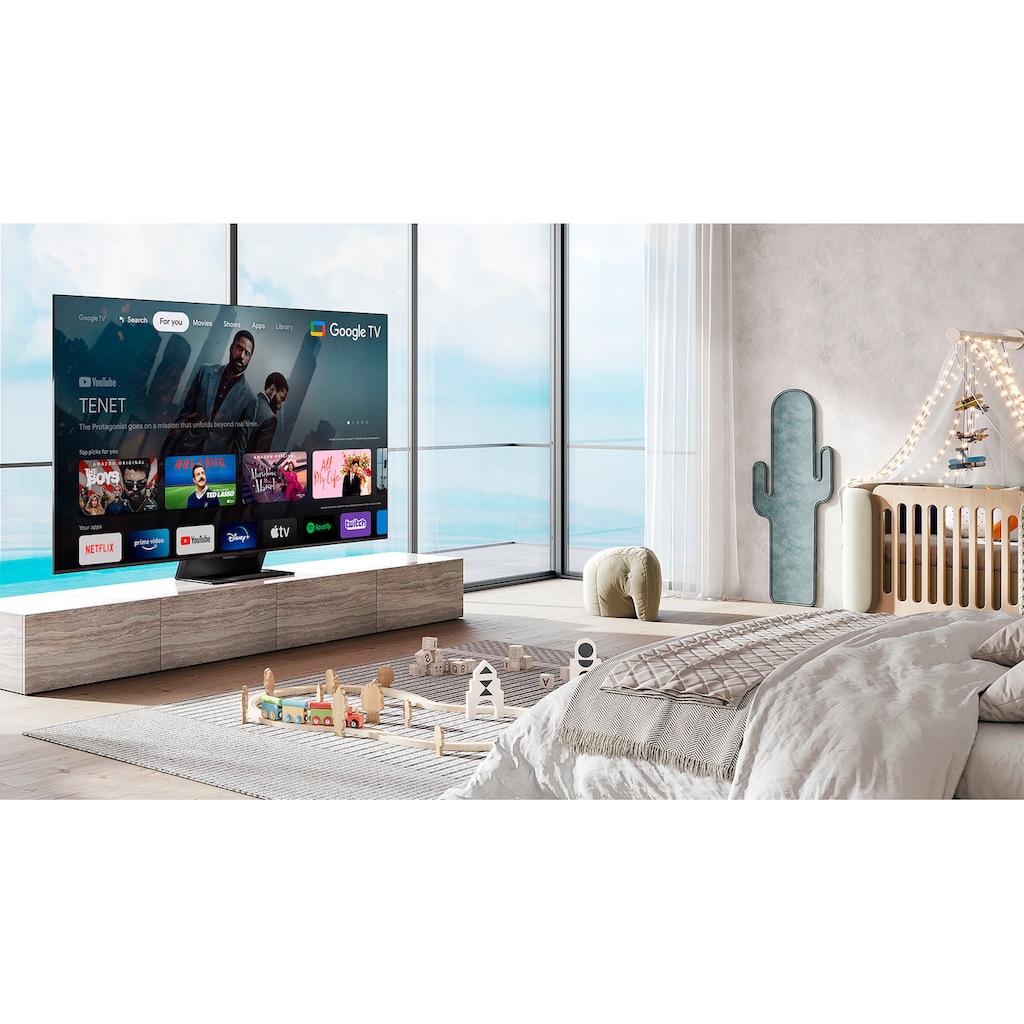 TCL QLED Mini LED-Fernseher »65C831X2«, 164 cm/65 Zoll, 4K Ultra HD, Google TV-Smart-TV, 1500nits, HDR Extreme, Dolby Atmos, HDMI 2.1, ONKYO-Sound