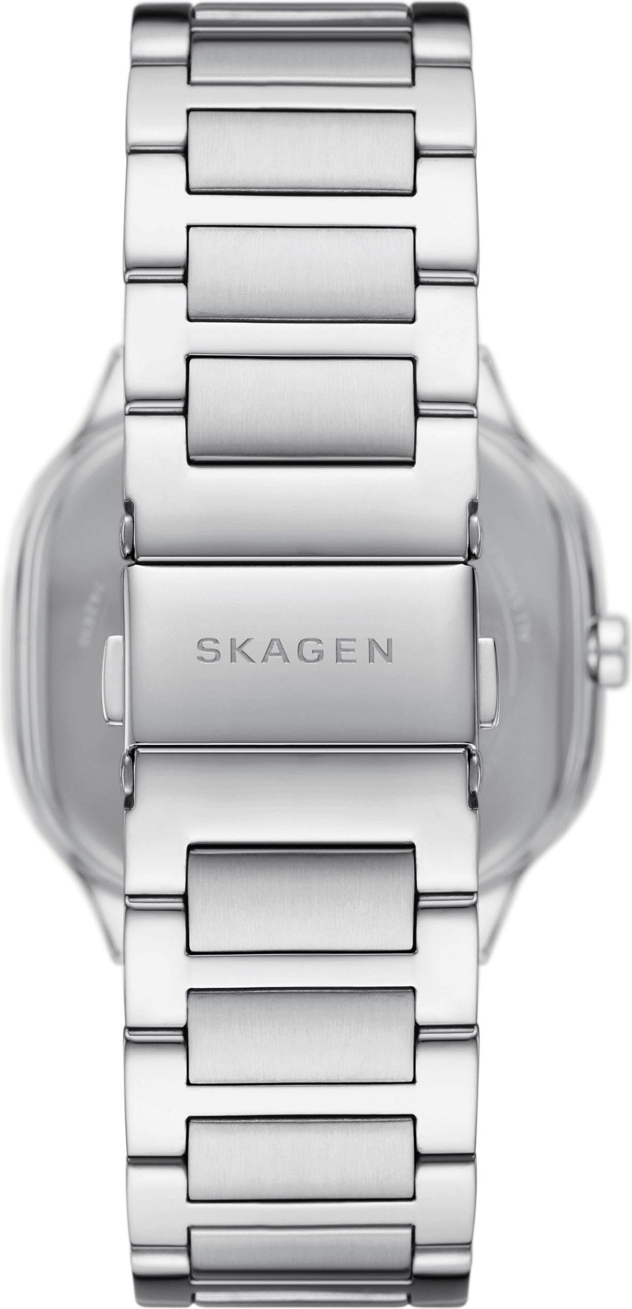 Skagen Quarzuhr »MELLEM«, Armbanduhr, Herrenuhr, Edelstahlarmband, analog