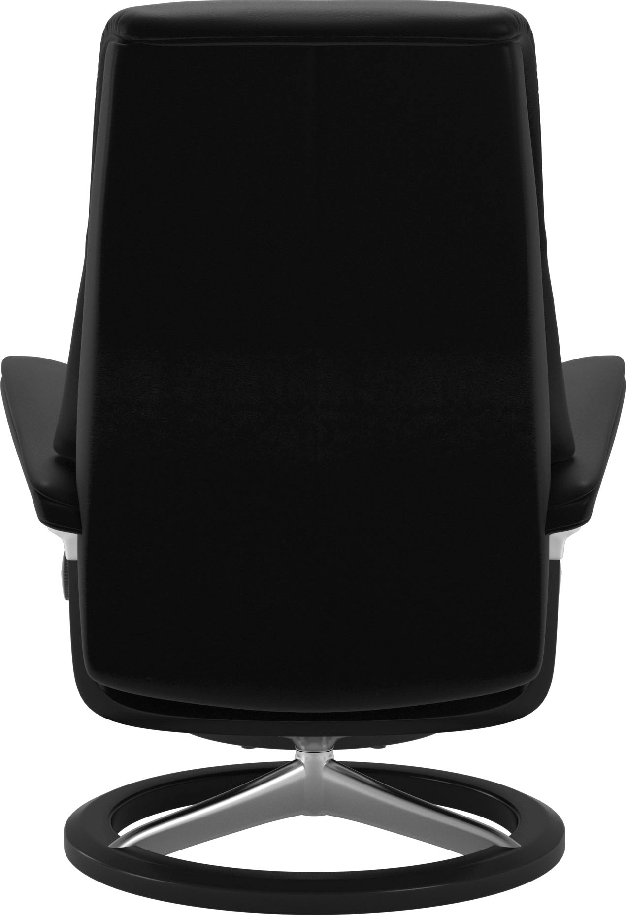 Stressless® Relaxsessel »View«, (Set, Relaxsessel mit Hocker), mit Signature Base, Größe M,Gestell Schwarz