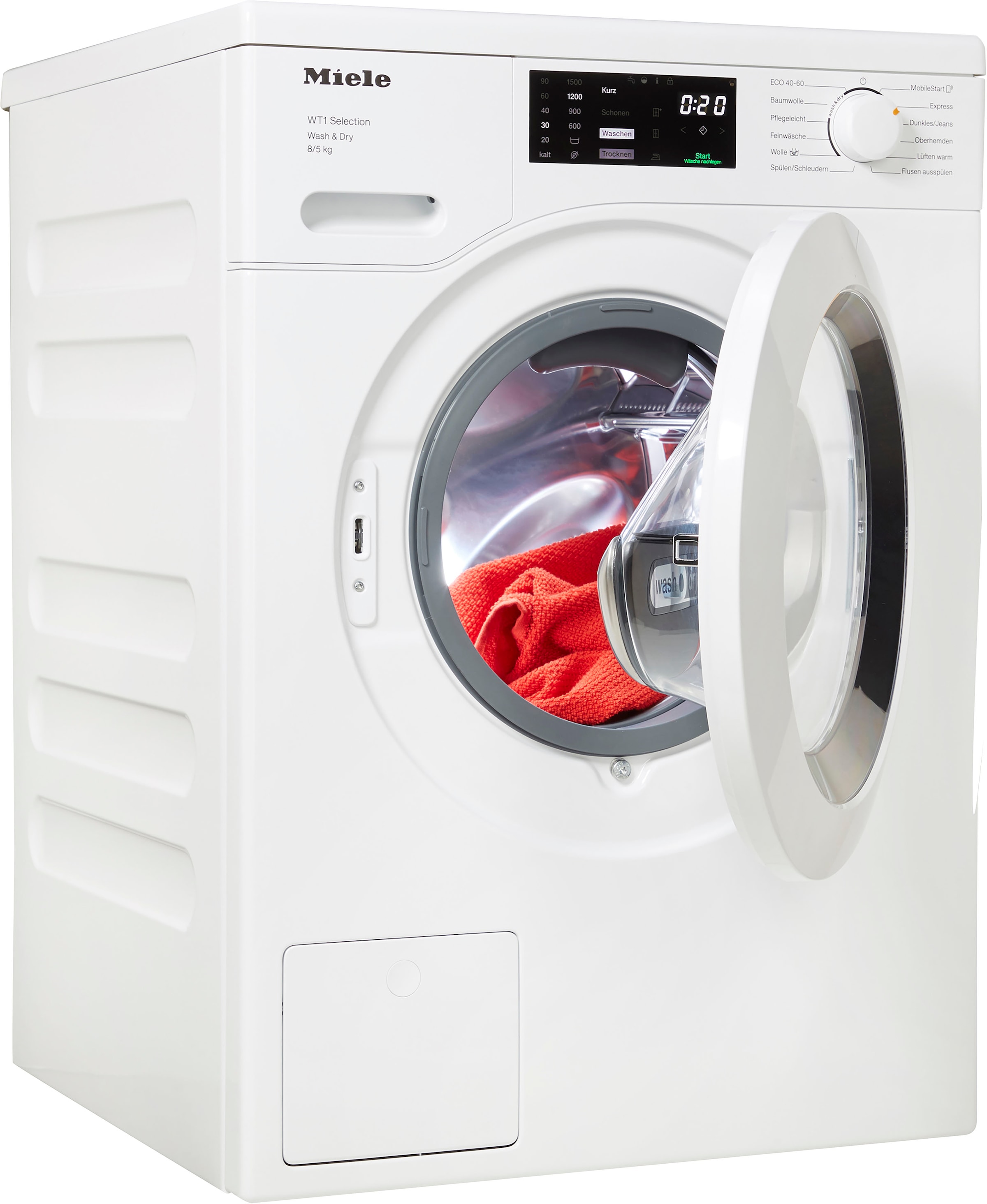 Miele Waschtrockner »WTD163 WCS« 8 kg /5 kg 71 dB(A) unterbaufähig, PerfectDry für punktgenaue Trockenergebnisse