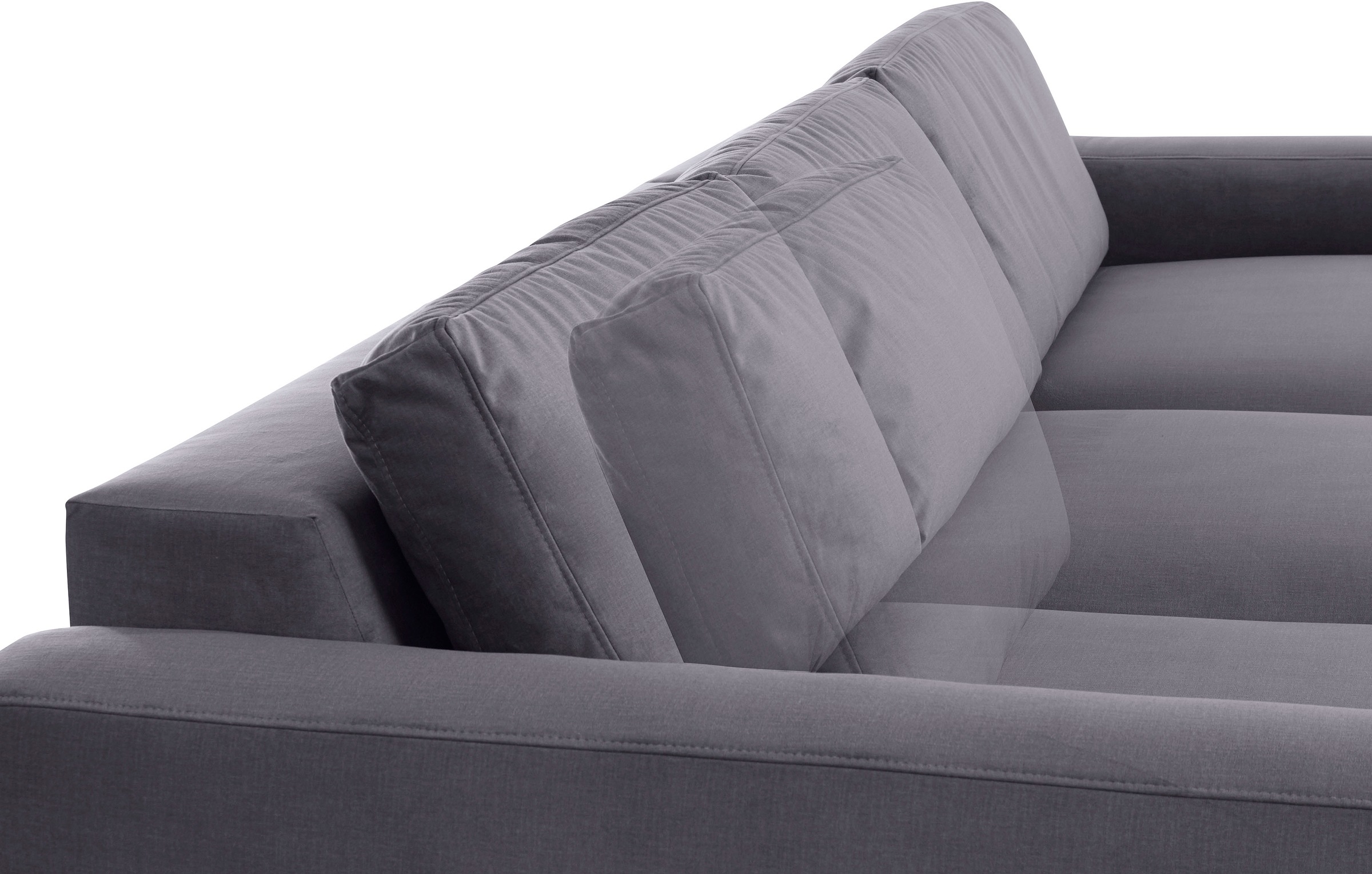 Places of Style Ecksofa »Bloomfield«, extra tiefe Sitzfläche, wahlweise