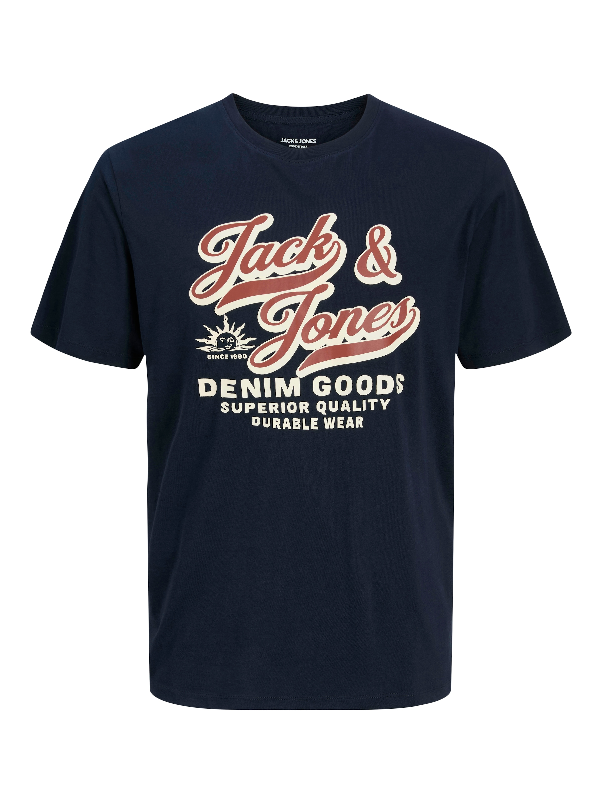 Jack & Jones Rundhalsshirt »JJELOGO TEE SS O-NECK 2 COL AW25 3PK MP«, (Packung, 3 tlg.)