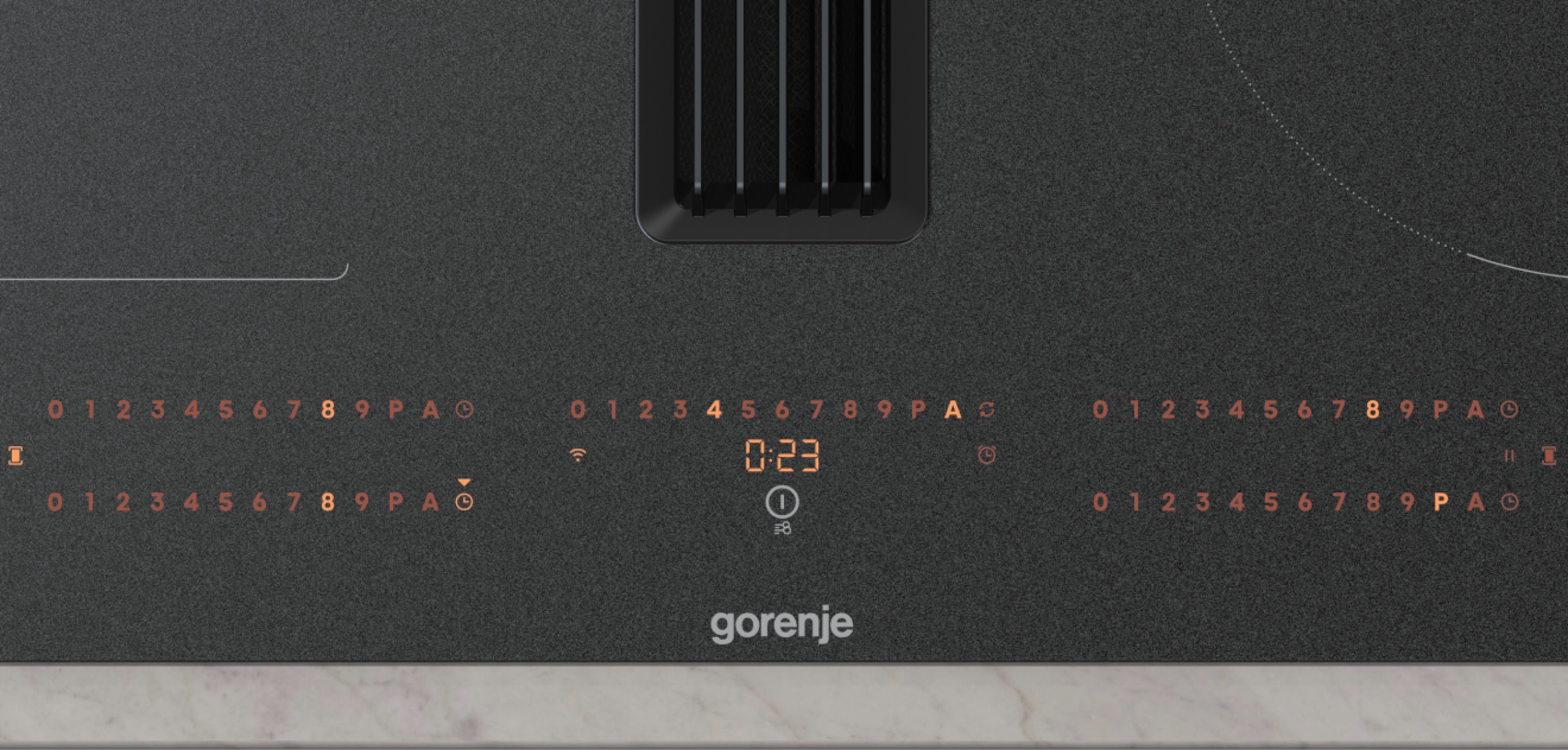 GORENJE Kochfeld mit Dunstabzug »GEH8433BSRWF« InfiniteMatt - kratzresistente, matte Kochfeldoberfläche