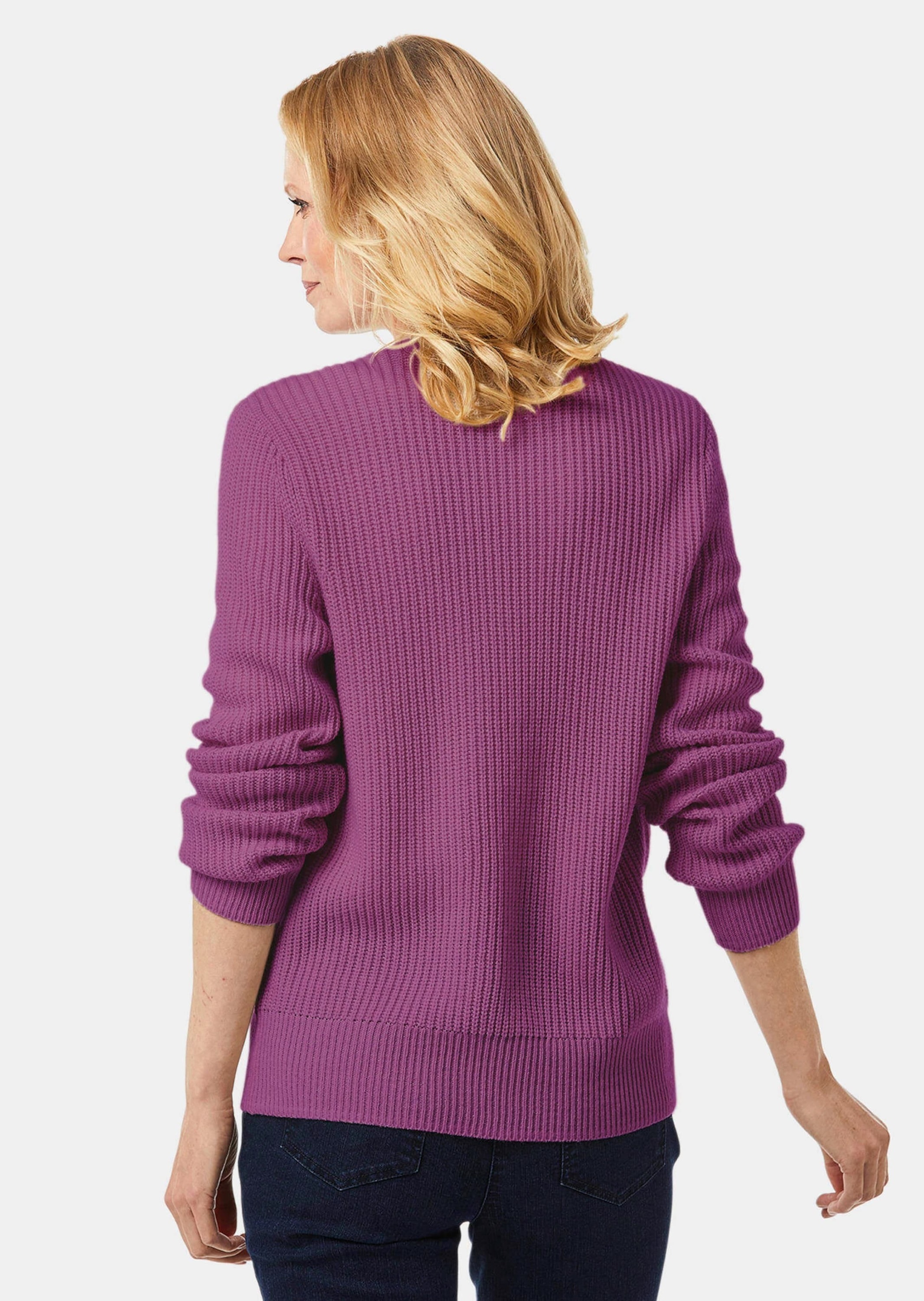 GOLDNER Strickjacke »Elegante Strickjacke mit V-Ausschnitt« Hochwertige Strickminderungen