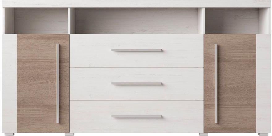 INOSIGN Sideboard »Roger,Breite 182cm, stilvolle Schrank, 2 Holztüren 3 Schubladen«, Kommode mit viel Stauraum, Einlegeböden verstellbar