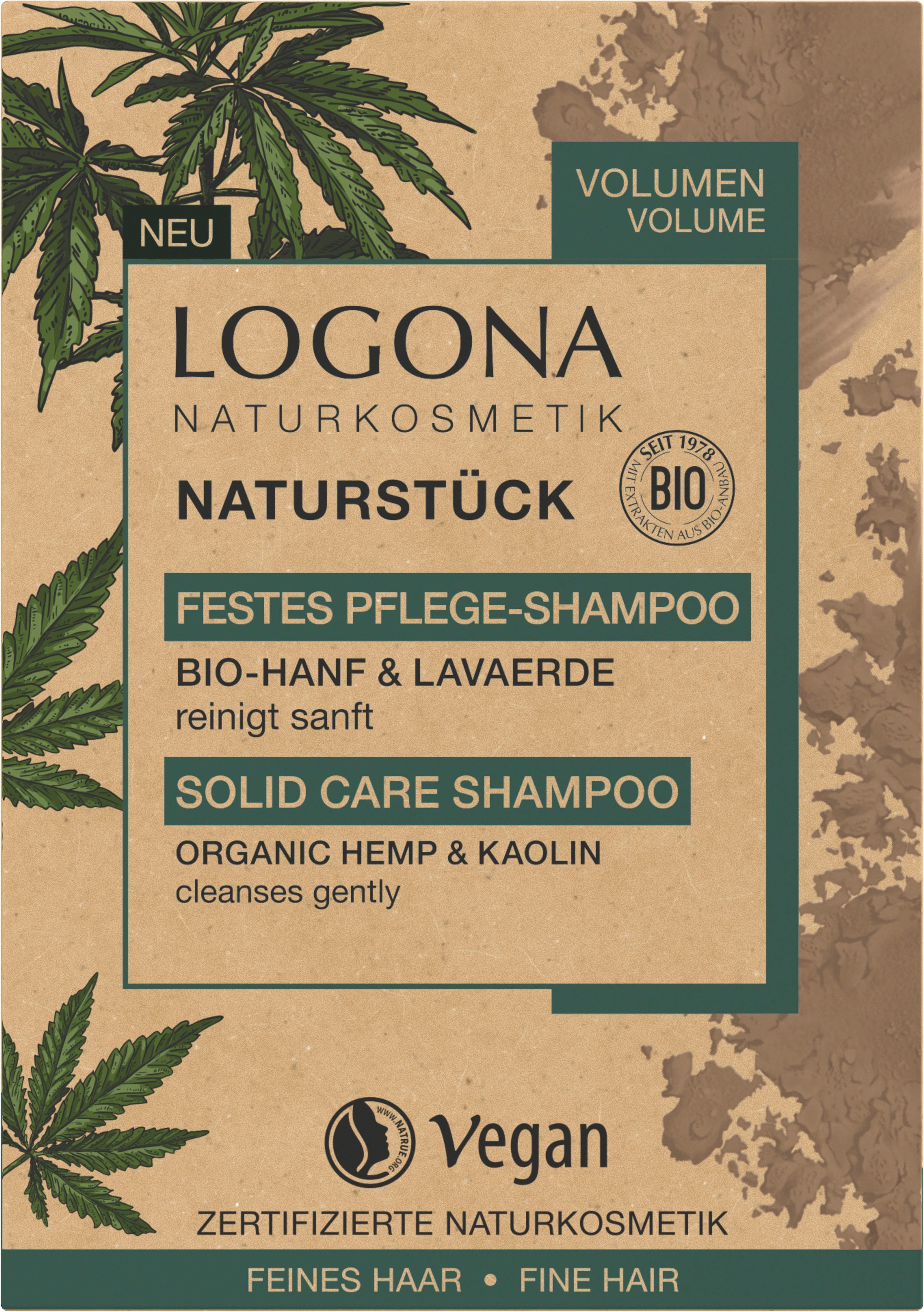 Shampoo bestellen Festes Haarshampoo, & Hanf Lavaerde UNIVERSAL | online LOGONA