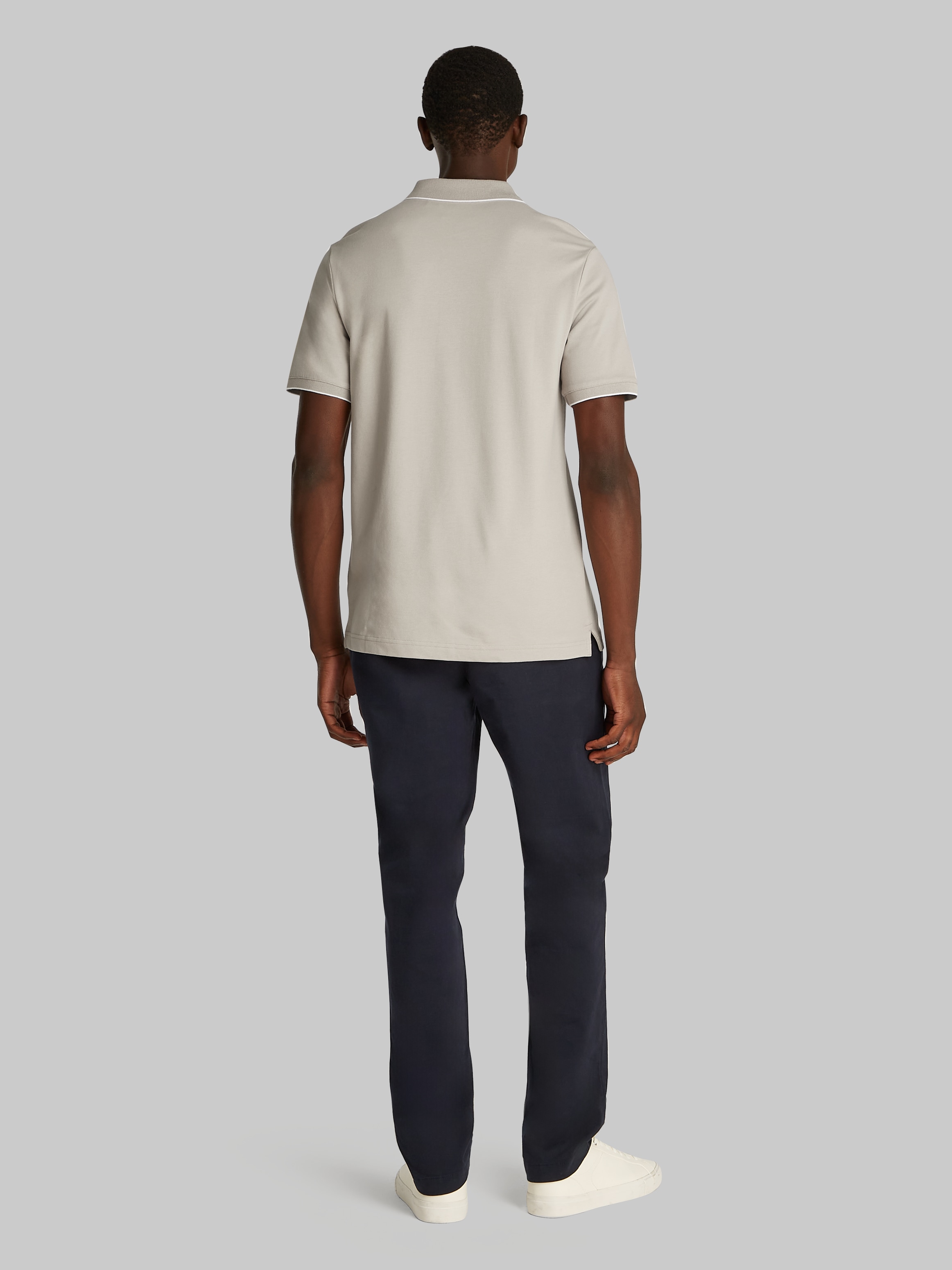 Calvin Klein Poloshirt »STRETCH PIQUE TIPPING POLO«, mit Streifendetail am Kragen