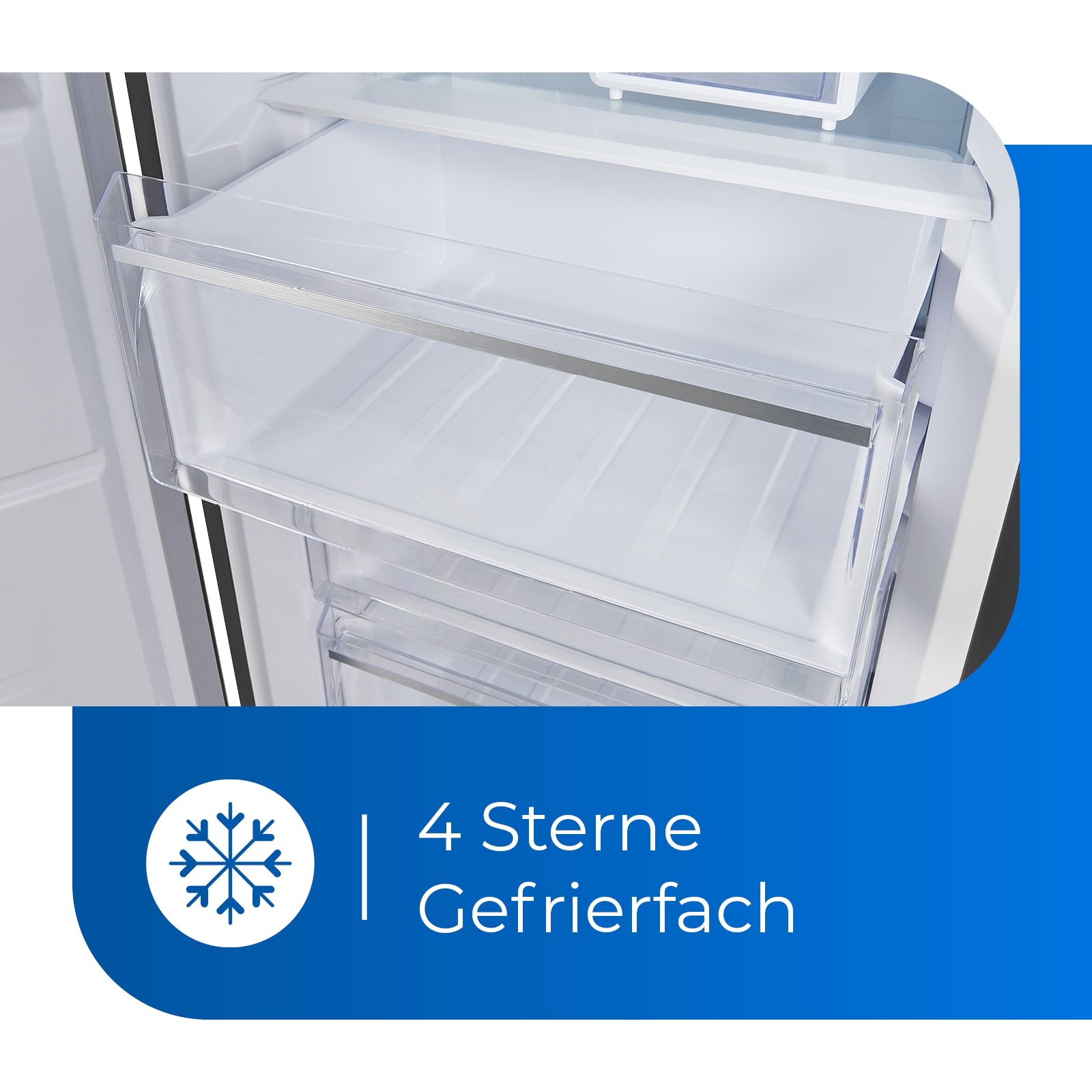 exquisit Gefrierschrank »GS295--H-040E inoxlook-az«, 185 cm hoch, 60 cm breit, Türanschlag wechselbar