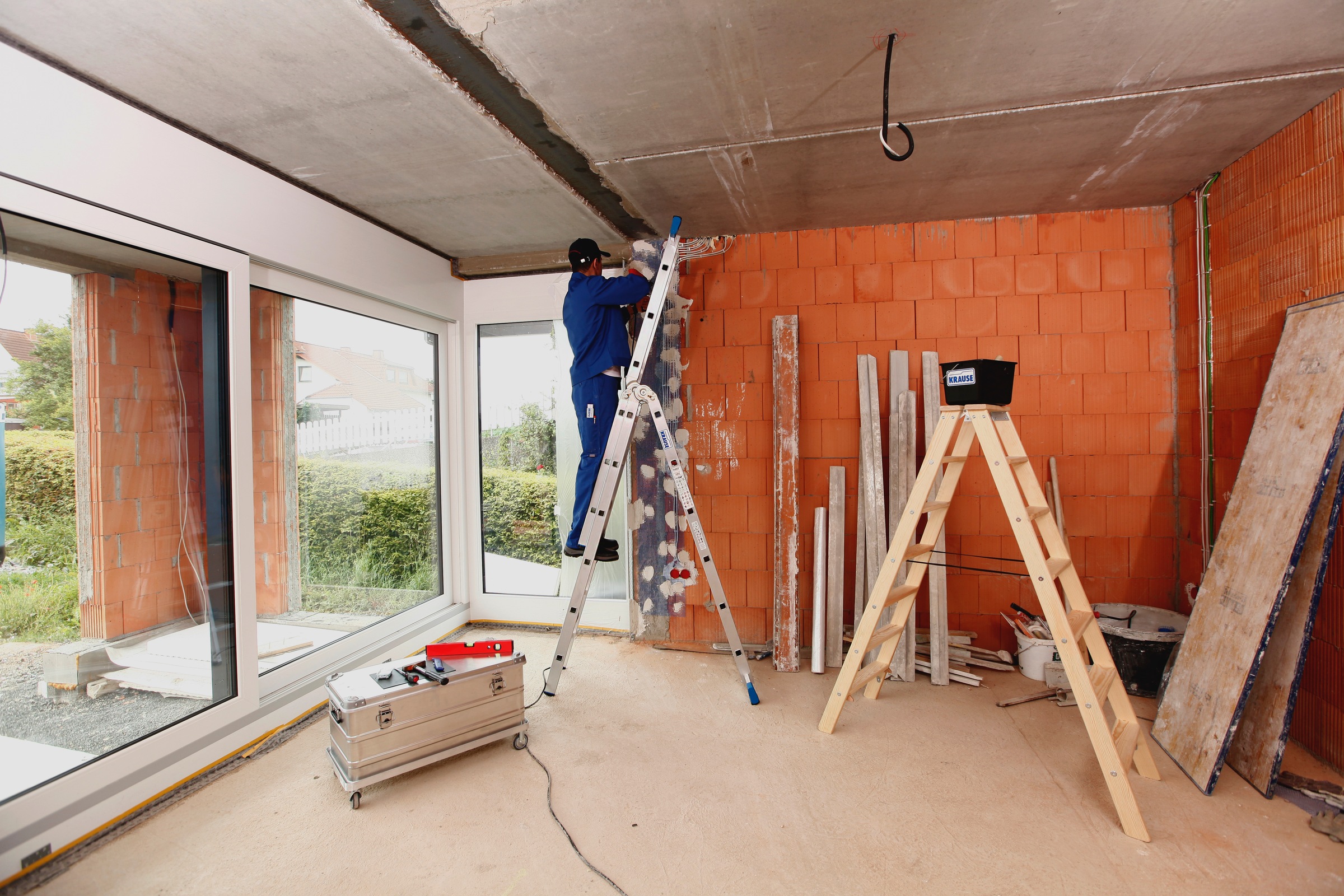 KRAUSE Gelenkleiter »Stabilo« Combileiter mit 2x3 und 2x6 Sprossen