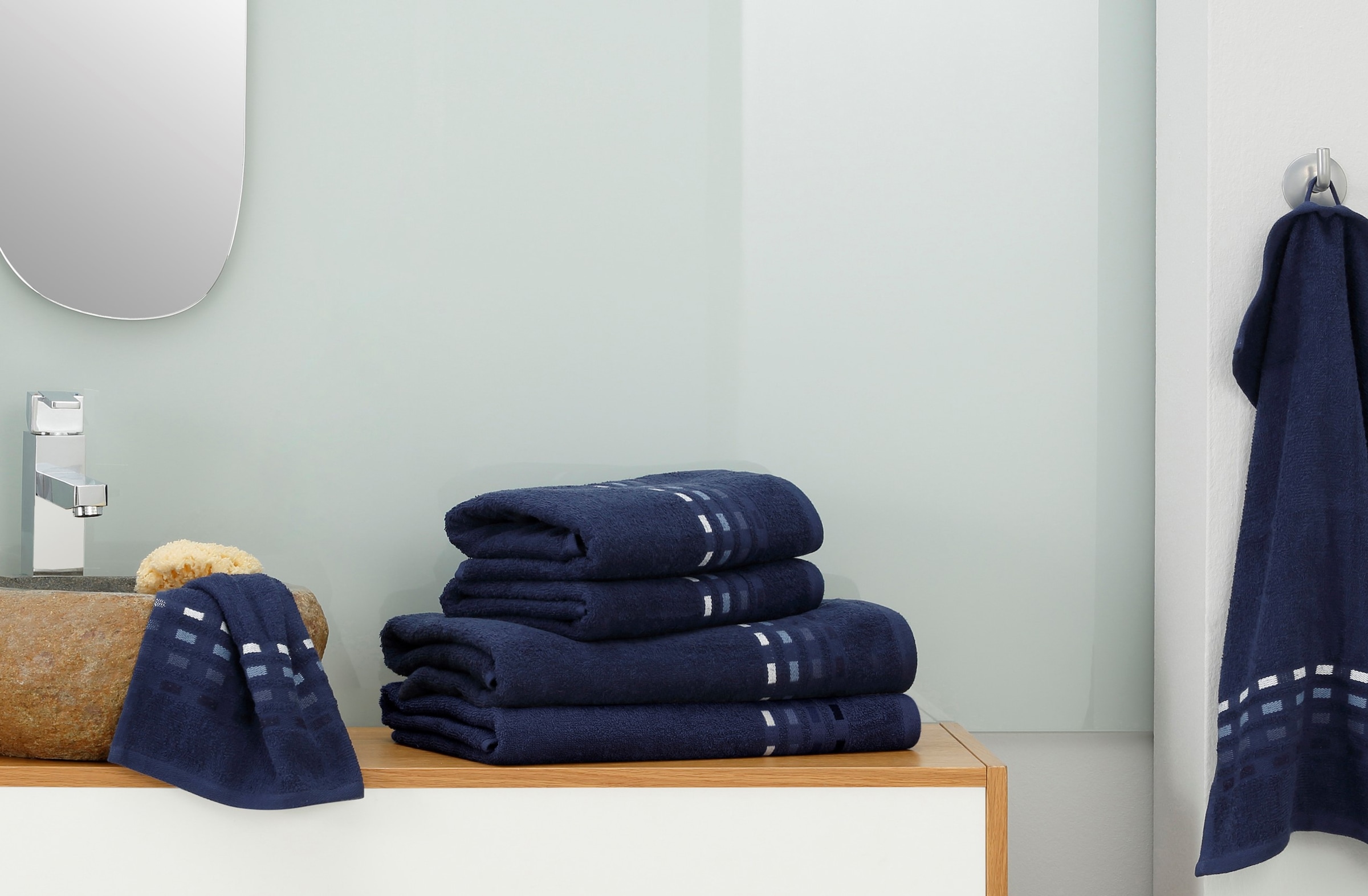 Home affaire Handtuch Set Qualität Bordüre, online Set, 6 100% Baumwolle, leichte gestreifter »Kelly«, tlg., mit kaufen Handtücher Frottier