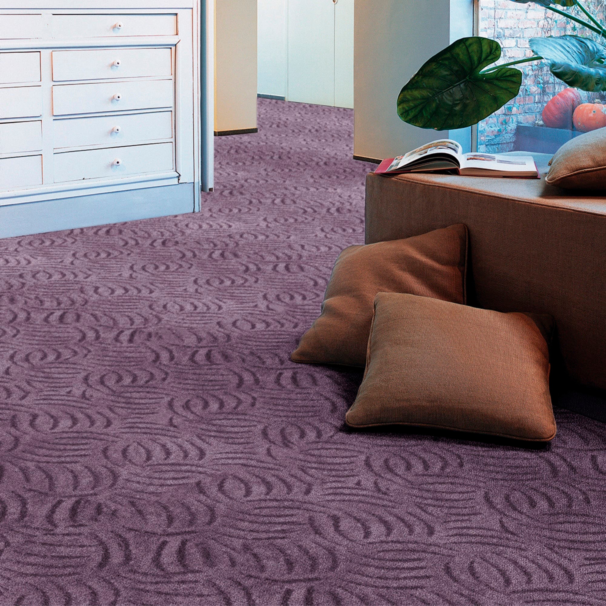 Andiamo Teppichboden "Emmy, Strukturschlinge, Gesamthöhe ca. 9 mm, Luxusklasse LC1" rechteckig gemustert, Breite 400 cm, Hoch-Tief Effekt, pflegeleicht, Wohnzimmer