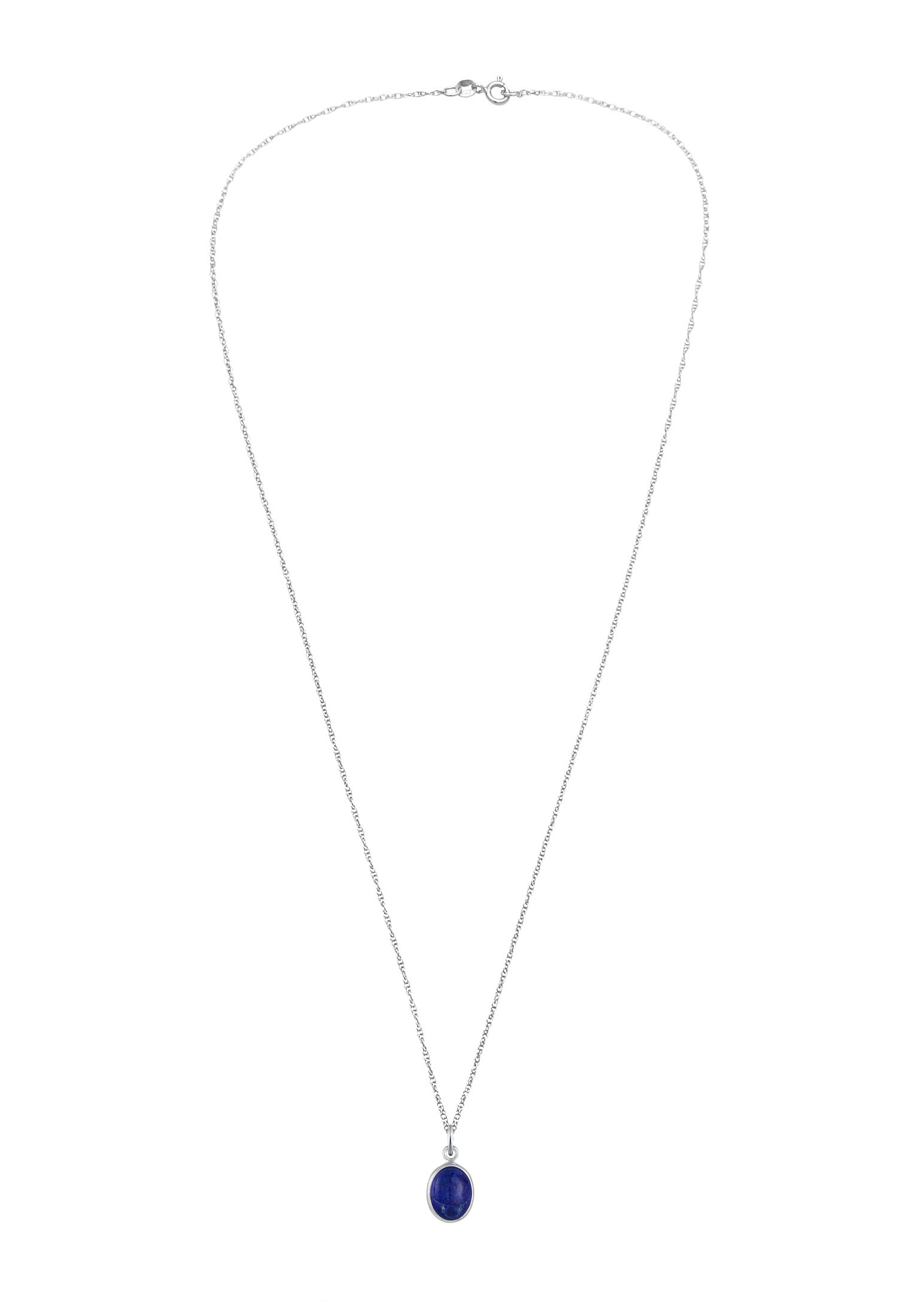 Elli Silberkette »Halskette Lapislazuli Anhänger Edelstein Oval 925 Silber«