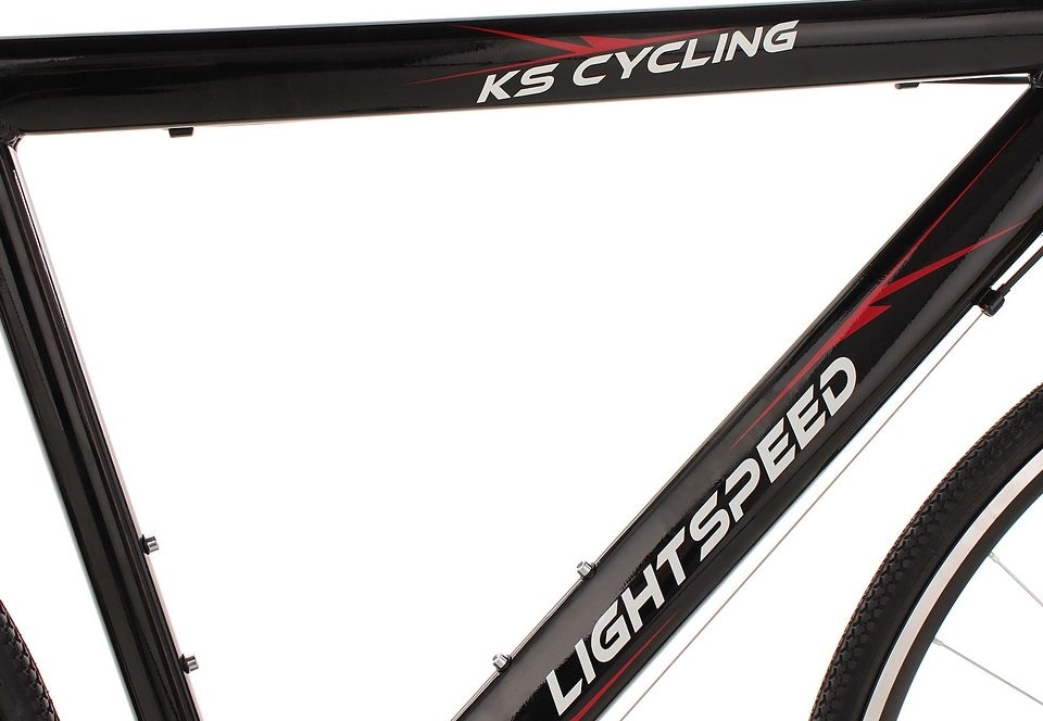 KS Cycling Fitnessbike »Lightspeed«, 21 Gang, Shimano, Tourney RD-TX 35 Schaltwerk, Kettenschaltung, für Damen und Herren, Kettenschaltung