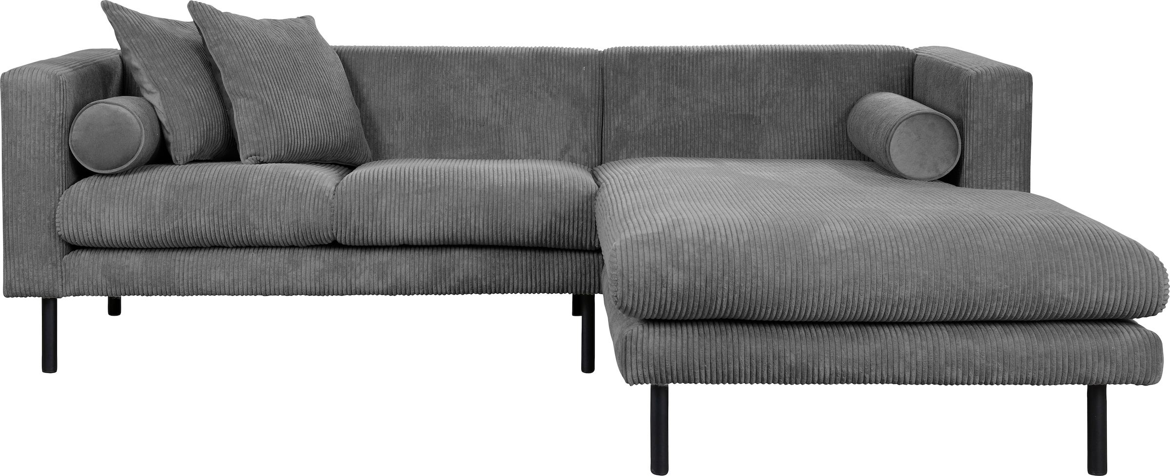 Guido Maria Kretschmer Home&Living Ecksofa »Lillibeth L-Form Designsofa, Maße B/T/H: 240/173/83 cm«, Zierkissen als Wendekissen, in Samtoptik oder Cord