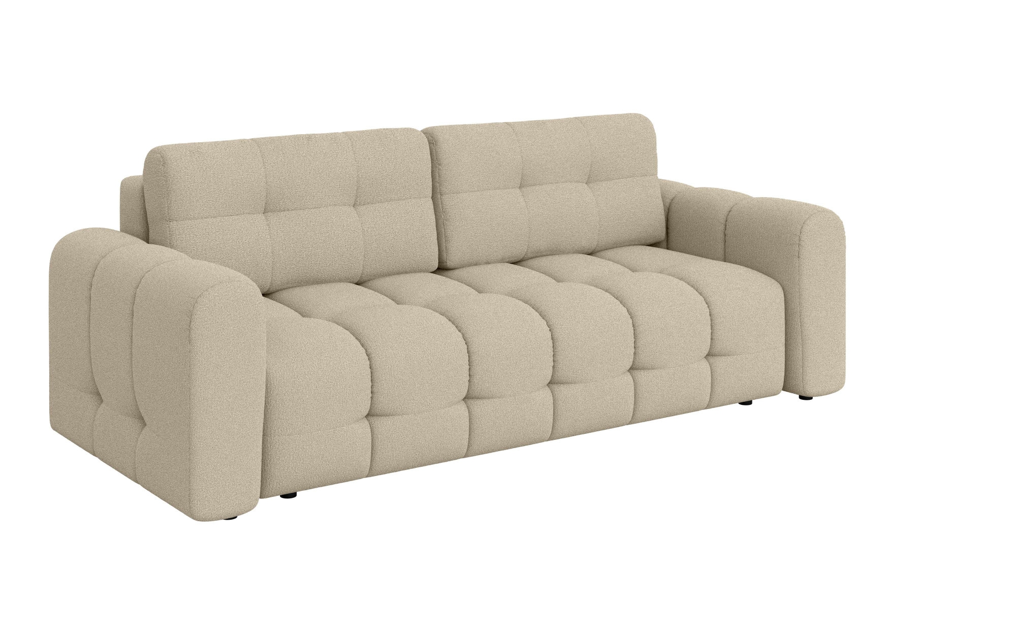 INOSIGN 3-Sitzer »Manilla, wahlweise mit Bettfunktion, B/T/H 265/117/91 cm«, mit Wellenunterfederung, in verschiedenen Materialien und Farben