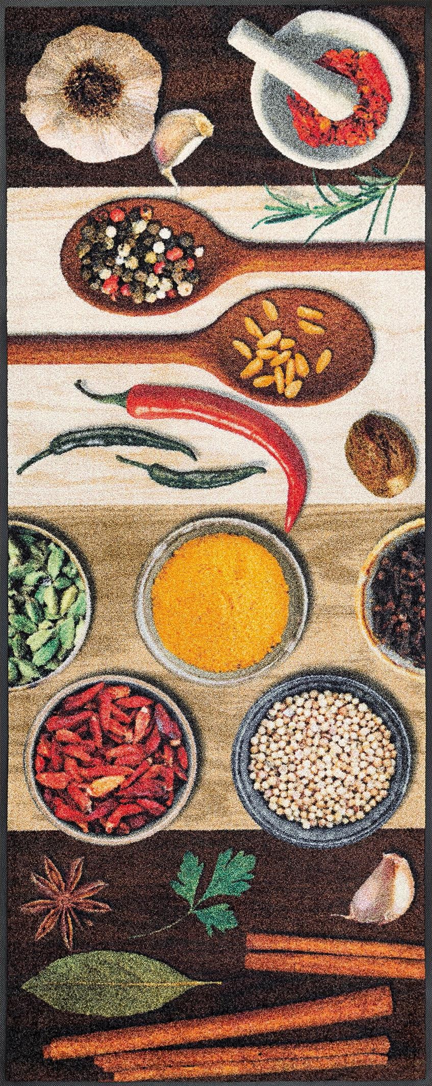 wash+dry by Kleen-Tex Küchenläufer Spices«, Motiv Gewürze, rutschhemmend, Küche rechteckig, »Hot waschbar