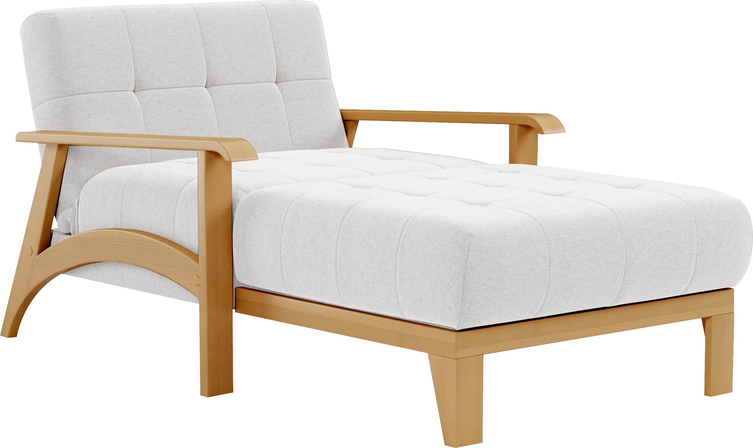 sit&more Recamiere »Billund«, Armlehnen aus eichefarbigem Buchenholz, verschiedene Bezüge und Farben