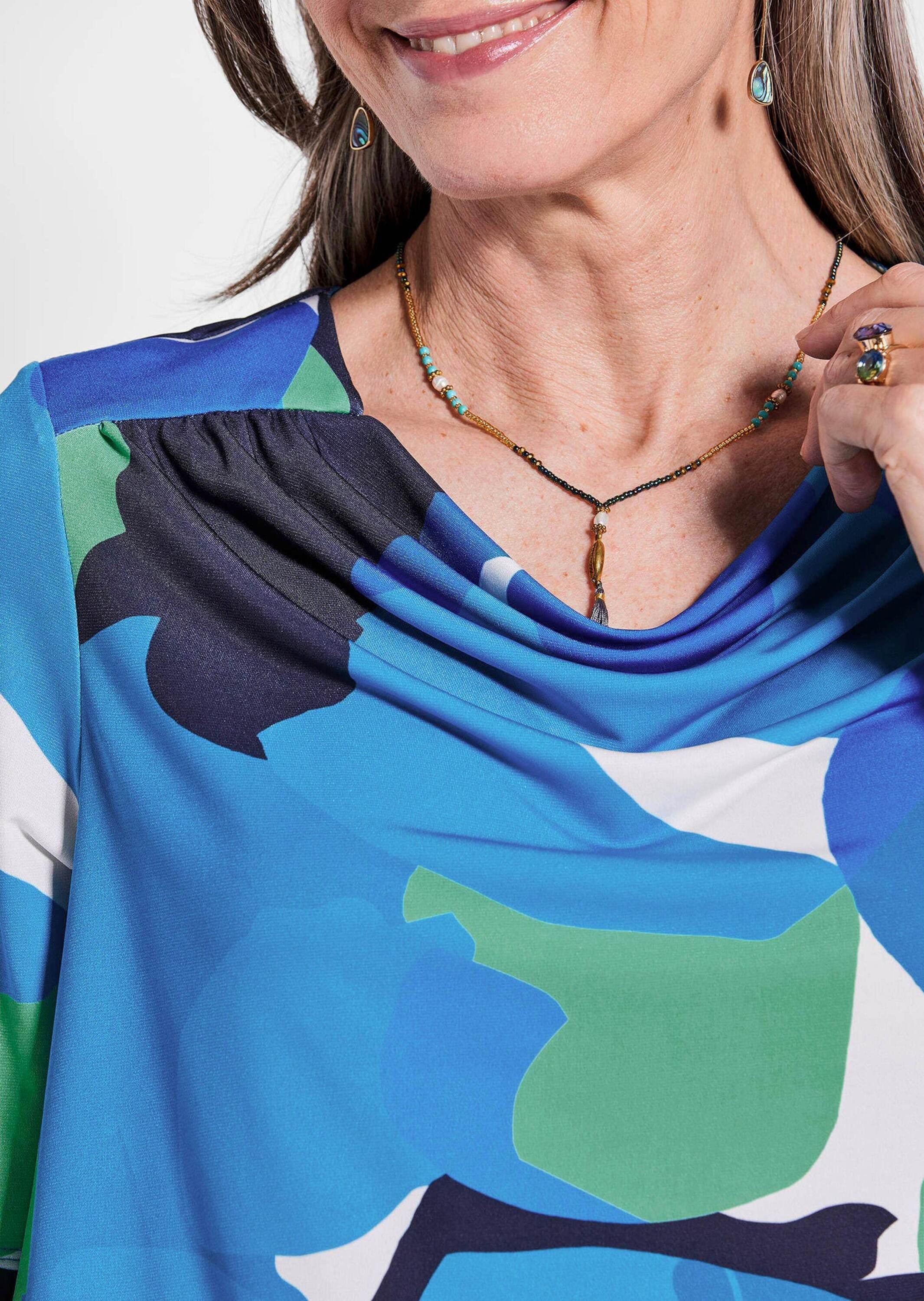 GOLDNER Kurzarmshirt »Halbarmshirt mit Print«