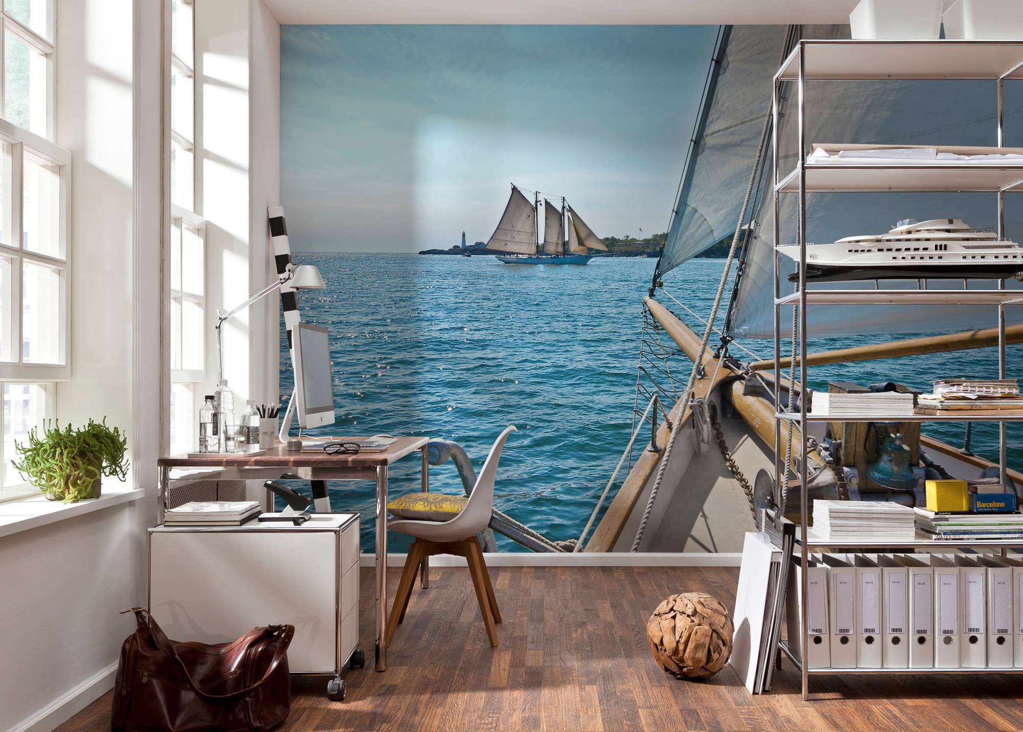 Komar Fototapete »Sailing - Größe 368 x 254 cm«, bedruckt, Wohnzimmer, Schlafzimmer